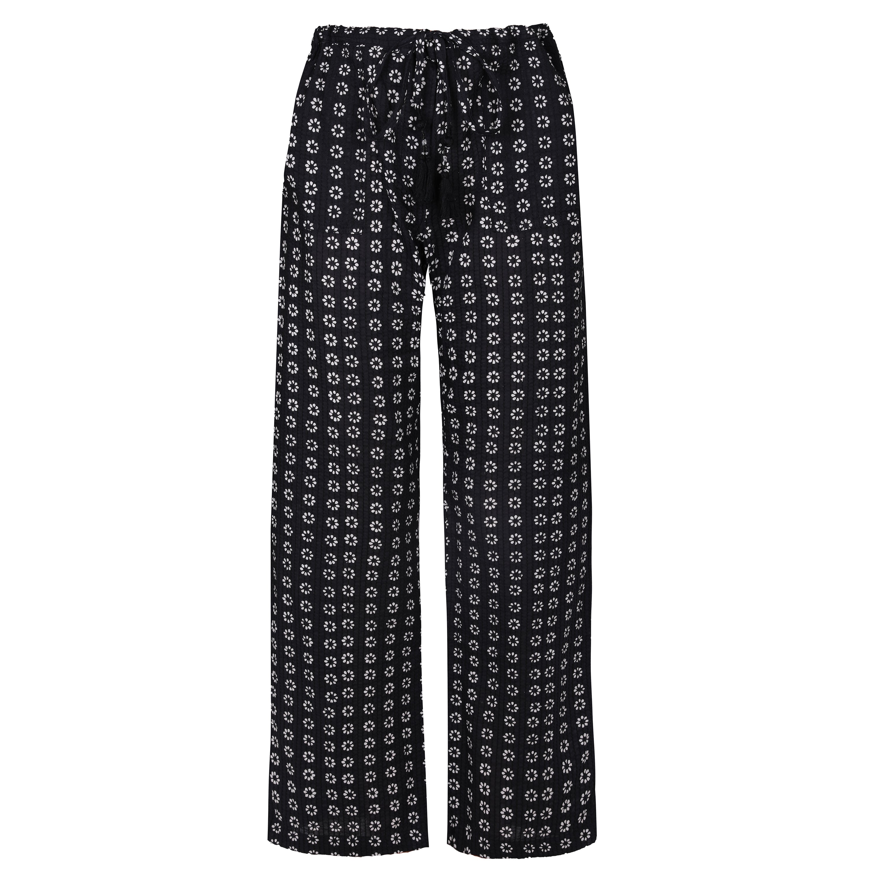 Black Manisha Cotton Lounge Pants