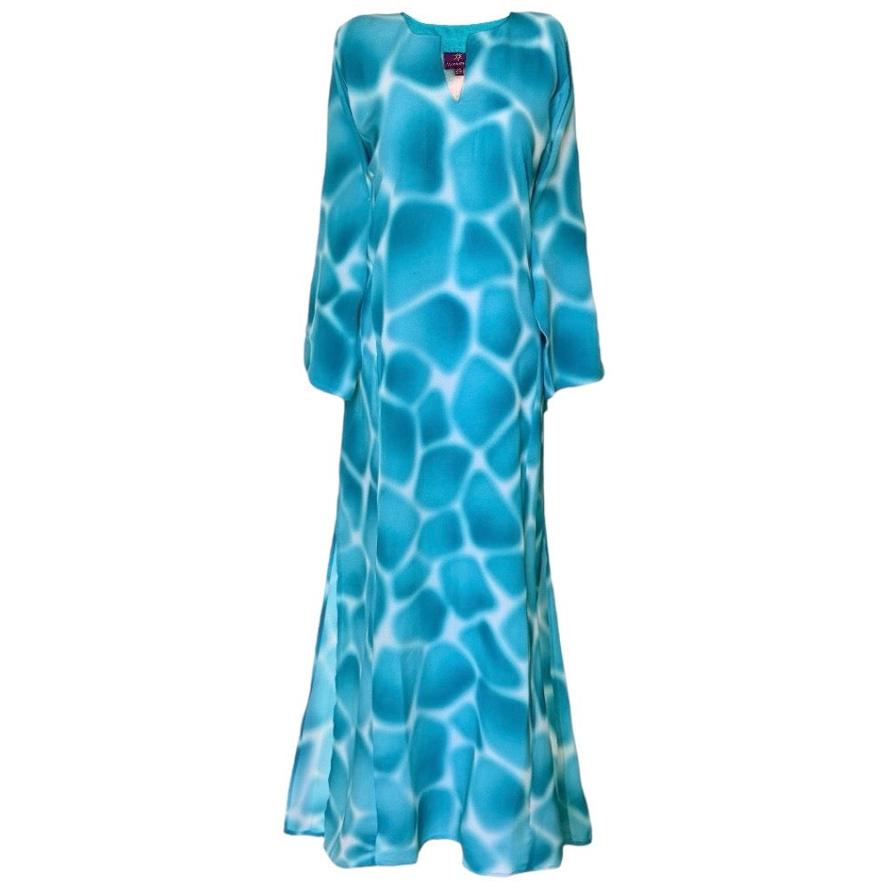 Zirafa Giraffa Seafoam Italian Silk Long Tunic