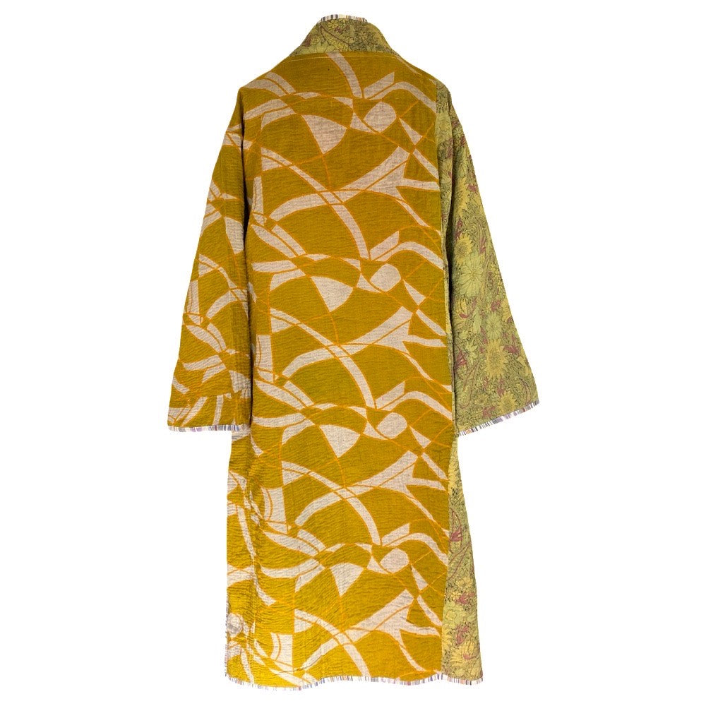Aalia Vintage Cotton Kantha Coat One of a Kind