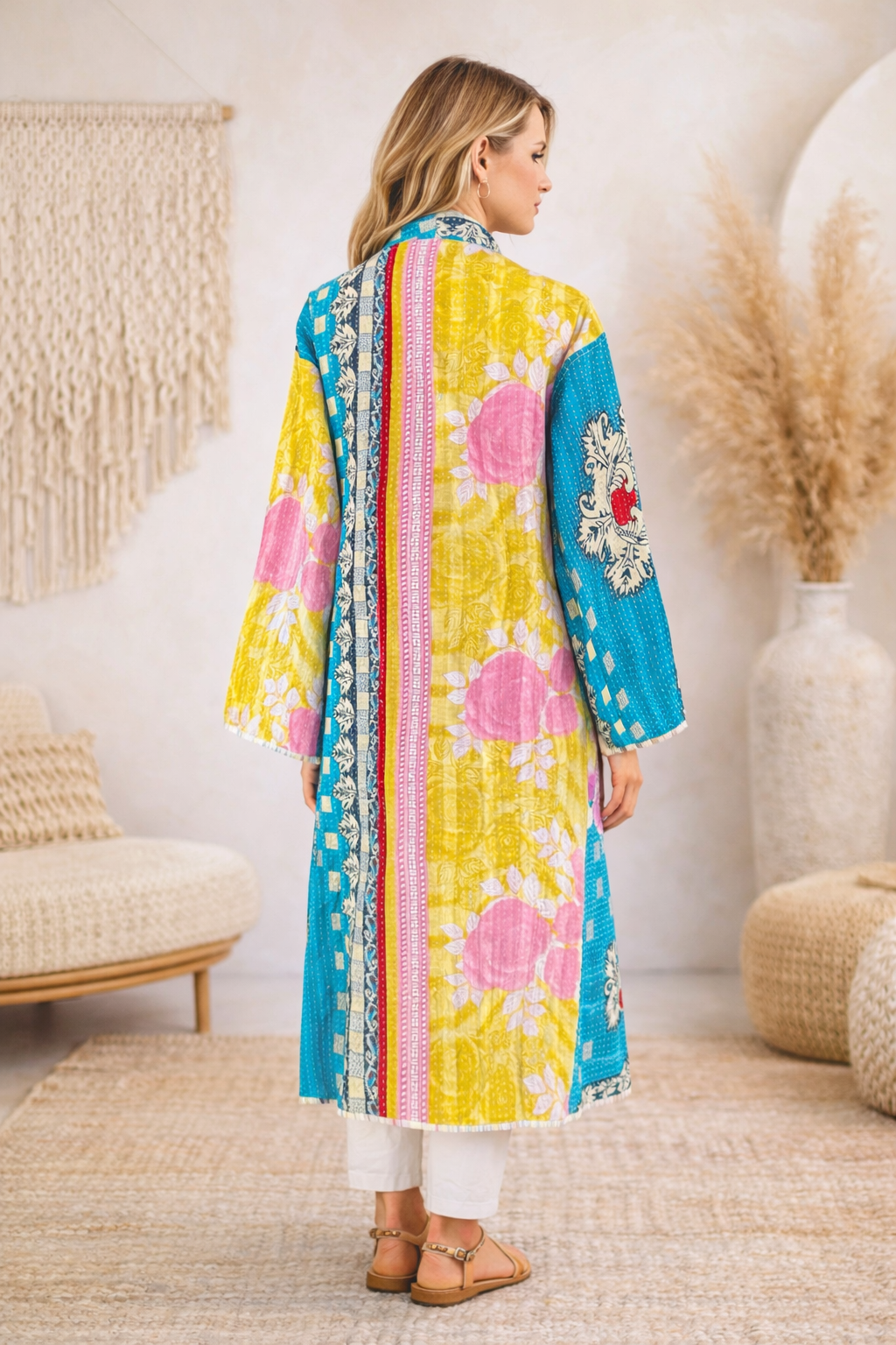 Kizhunna Cotton Kantha Coat One of a Kind