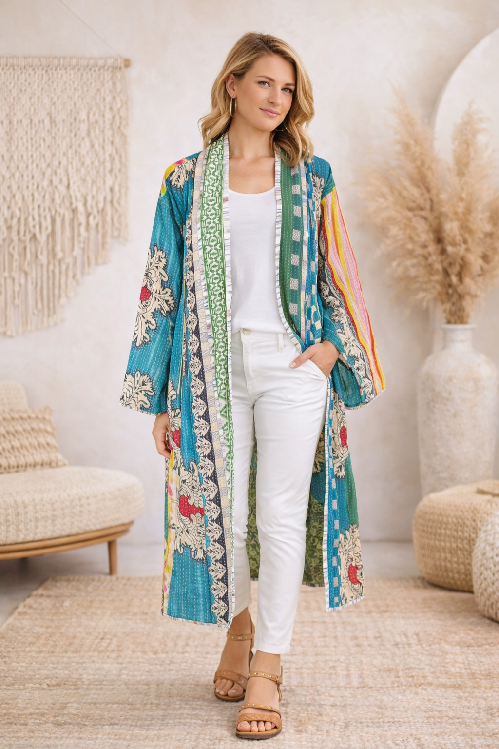 Kizhunna Cotton Kantha Coat One of a Kind