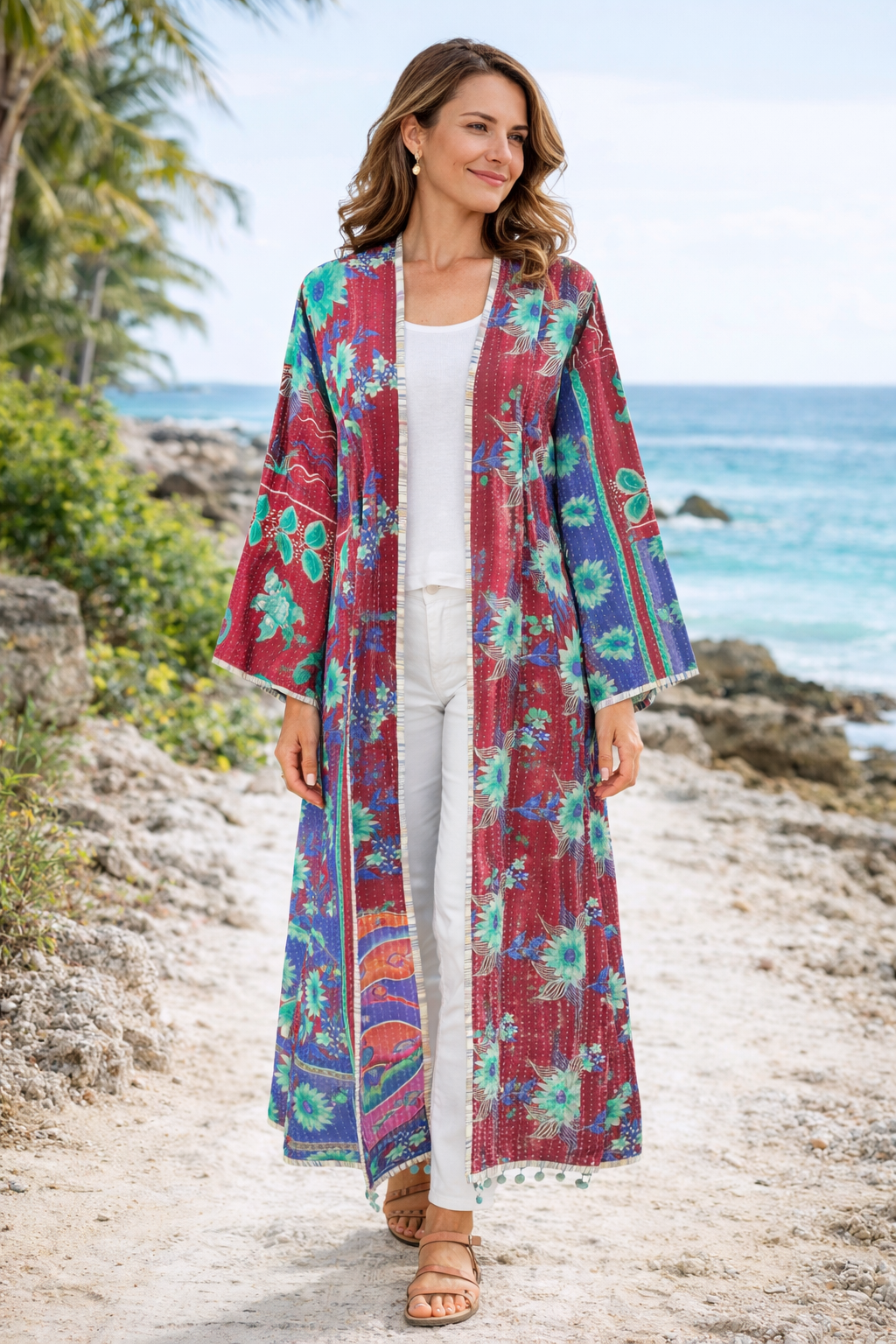 Hemlata Kantha Coat One of a Kind