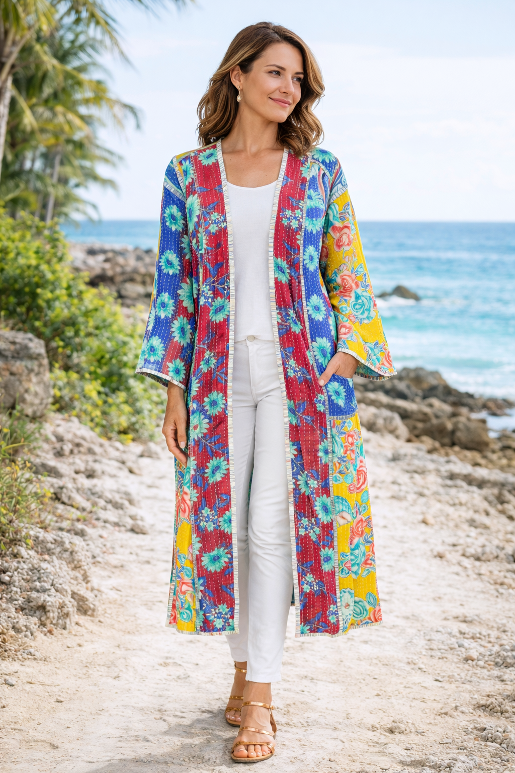 Hemlata Kantha Coat One of a Kind