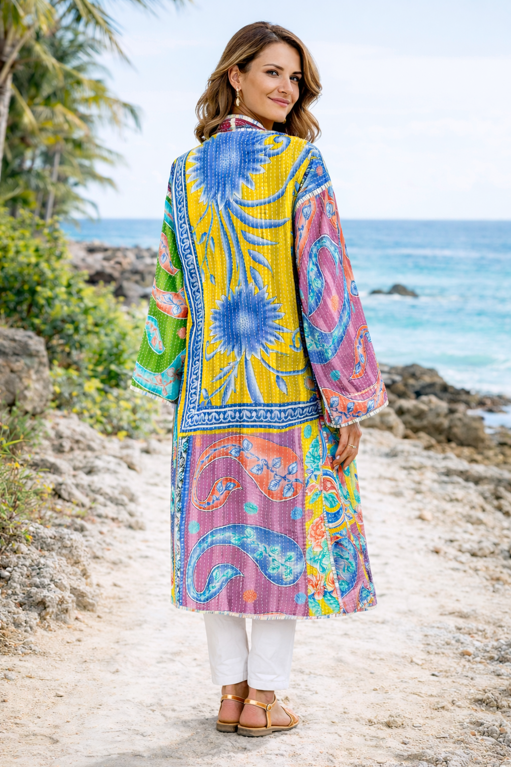 Hemlata Kantha Coat One of a Kind