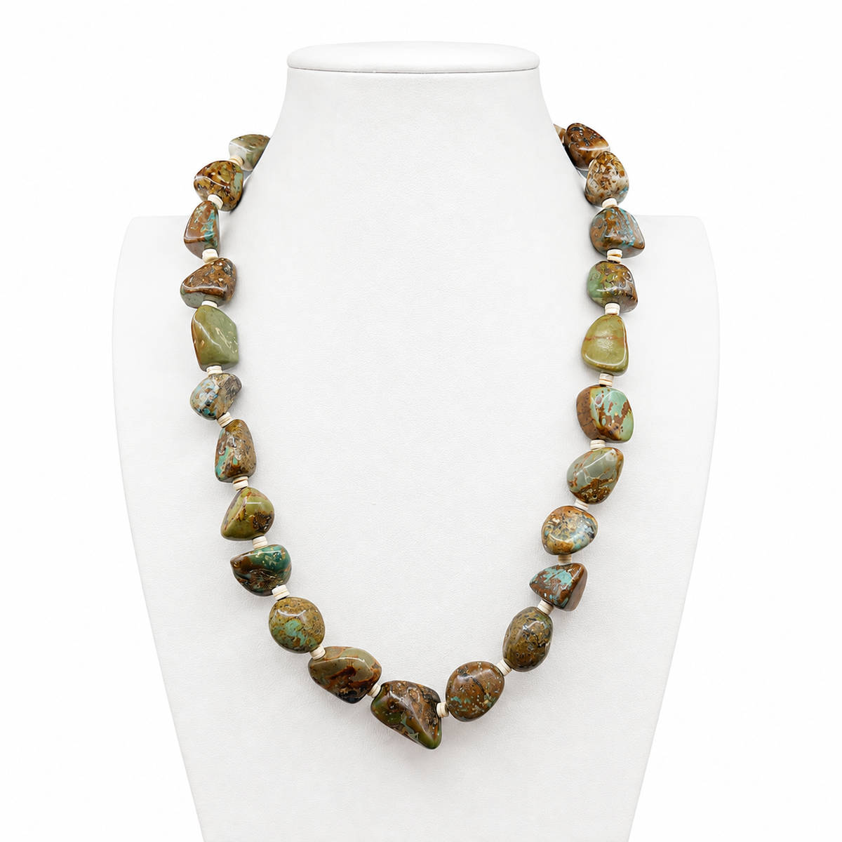 Chunky Royston Turquoise Nugget Necklace Santo Domingo