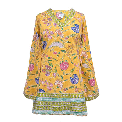 Golden Beauty Floral Cotton Tunic