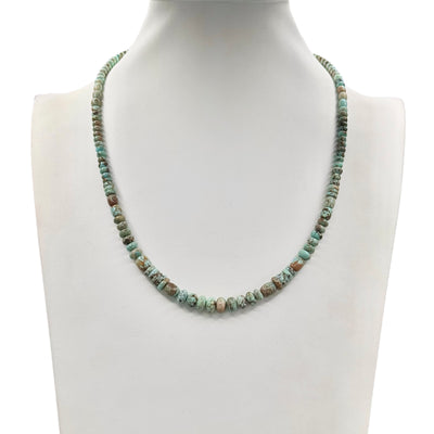 Rare Carico Lake Turquoise Graduated Necklace