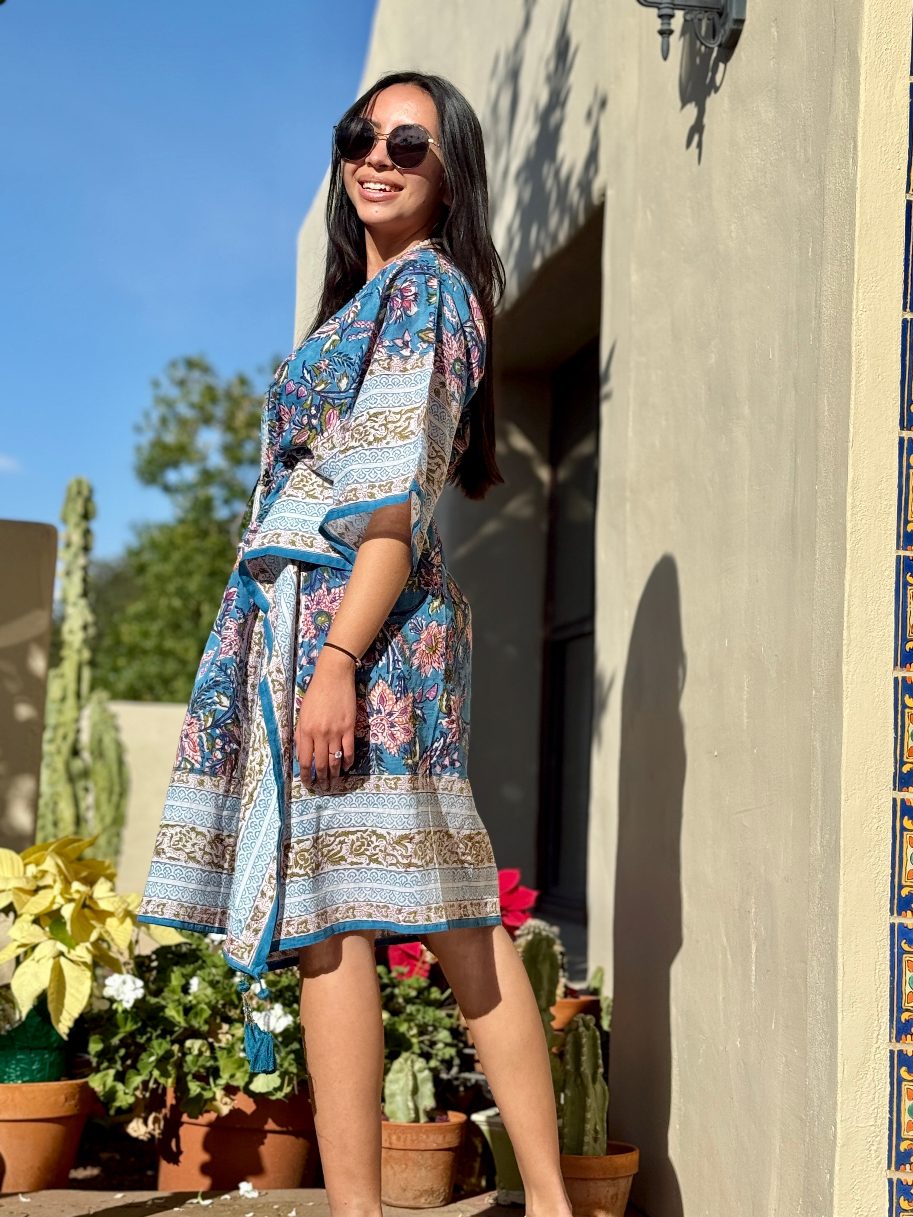 Moorea Floral Midi Kaftan Dress