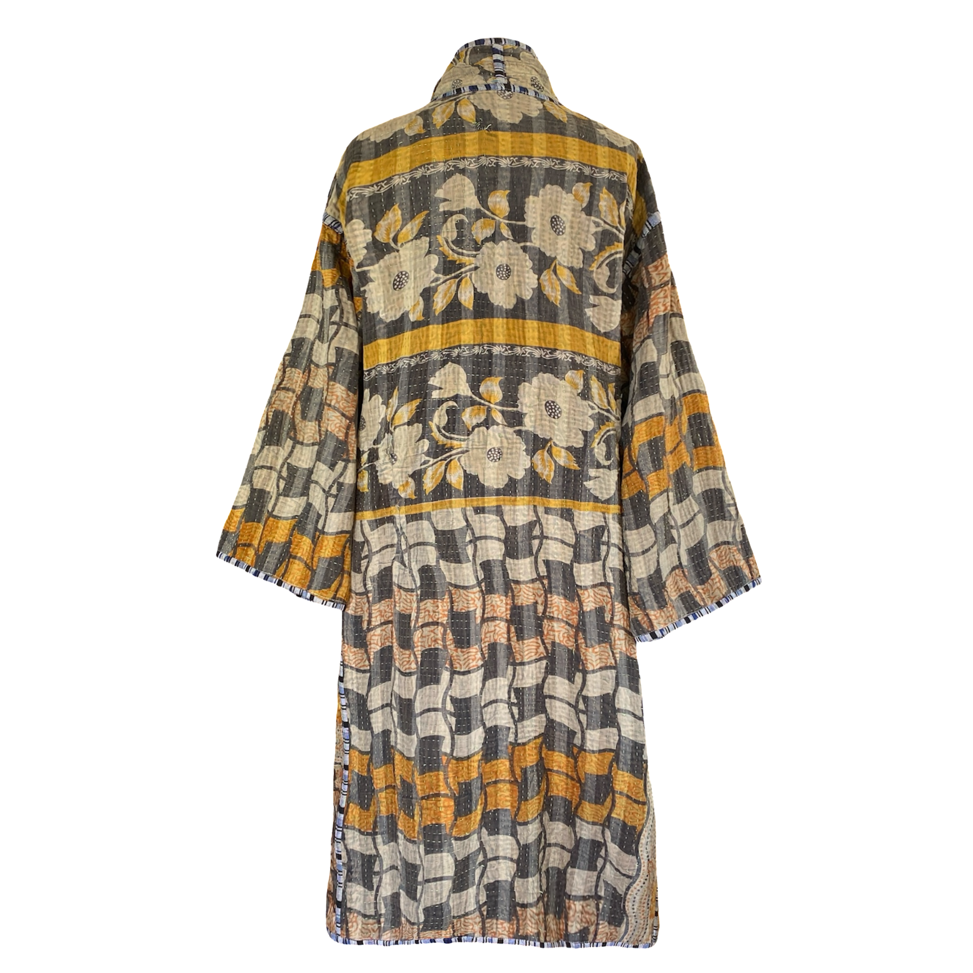 Keya Cotton Vintage Quilted Kantha Coat ONE OF KIND