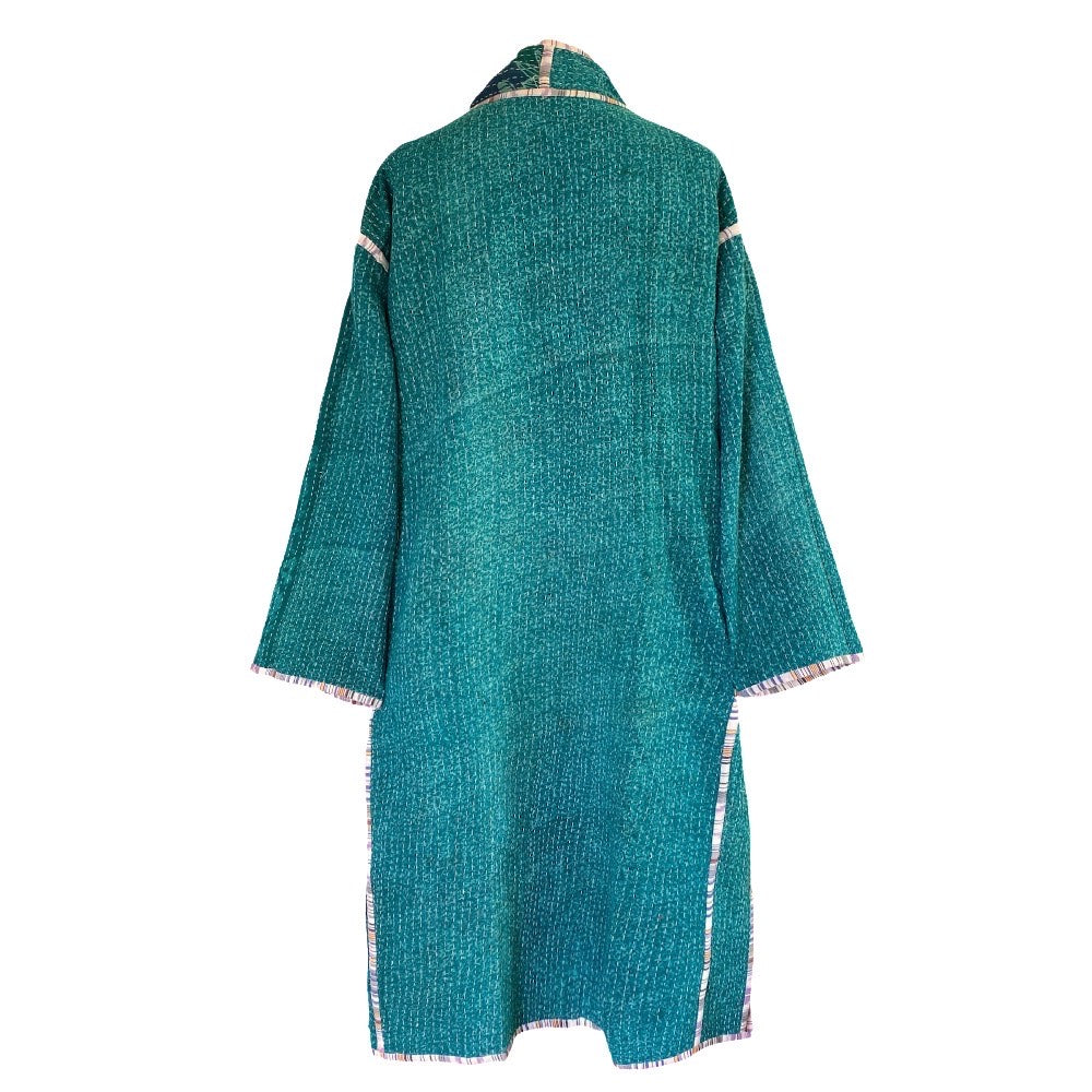 Miju Cotton Vintage Quilted Kantha Coat ONE OF KIND