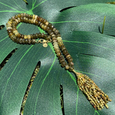 Grossular Green Garnet Mini Mala Necklace