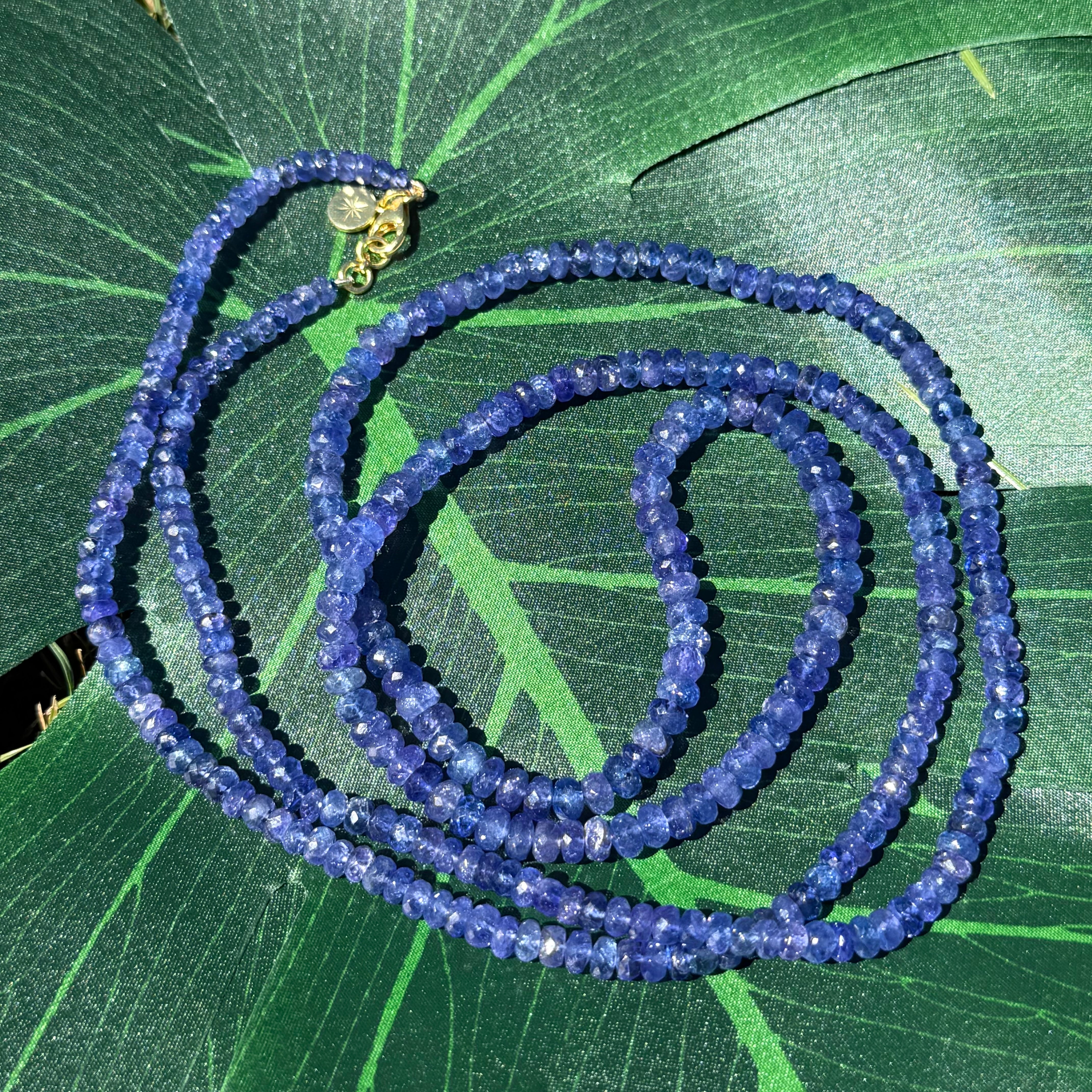 Rare Faceted Tanzanite Graduated Necklace