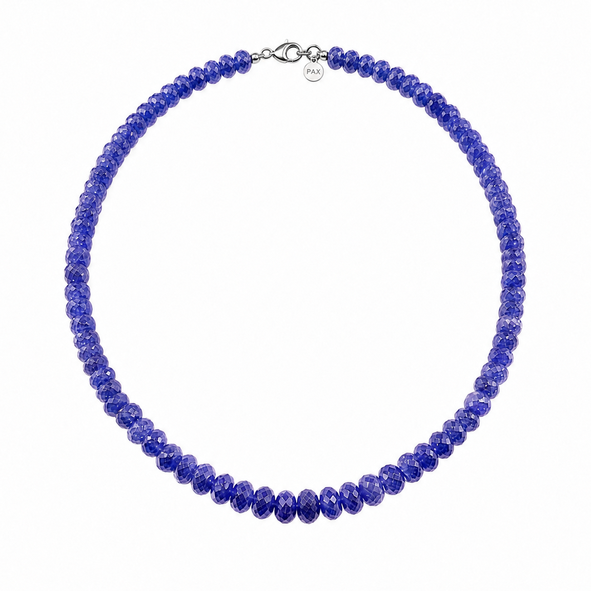 Extraordinary Tanzanite Faceted Graduated Necklace