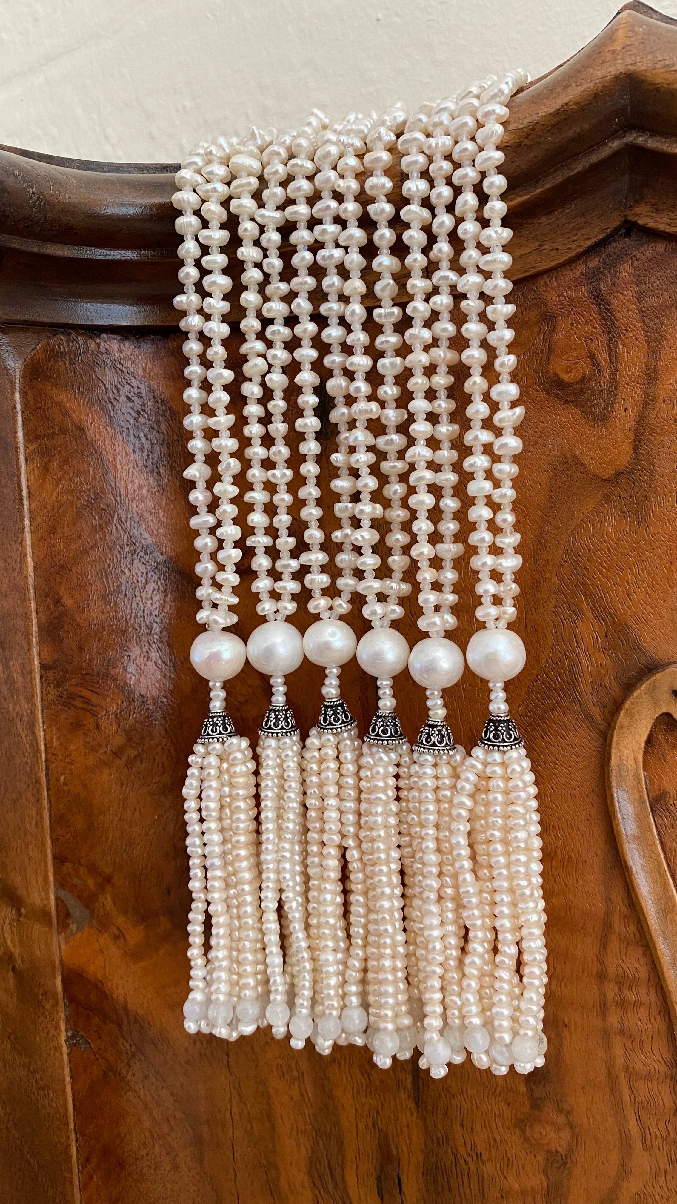 Long on sale pearl mala