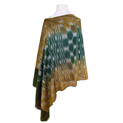 Majuli Midnight Ikat Pashmina Shawl