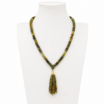 Grossular Green Garnet Mini Mala Necklace