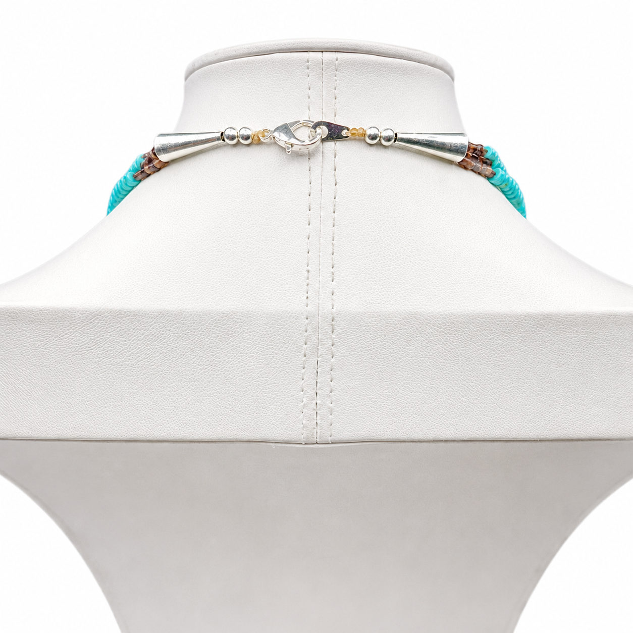 Gaspeite, Turquoise and Heishi Necklace Santo Domingo