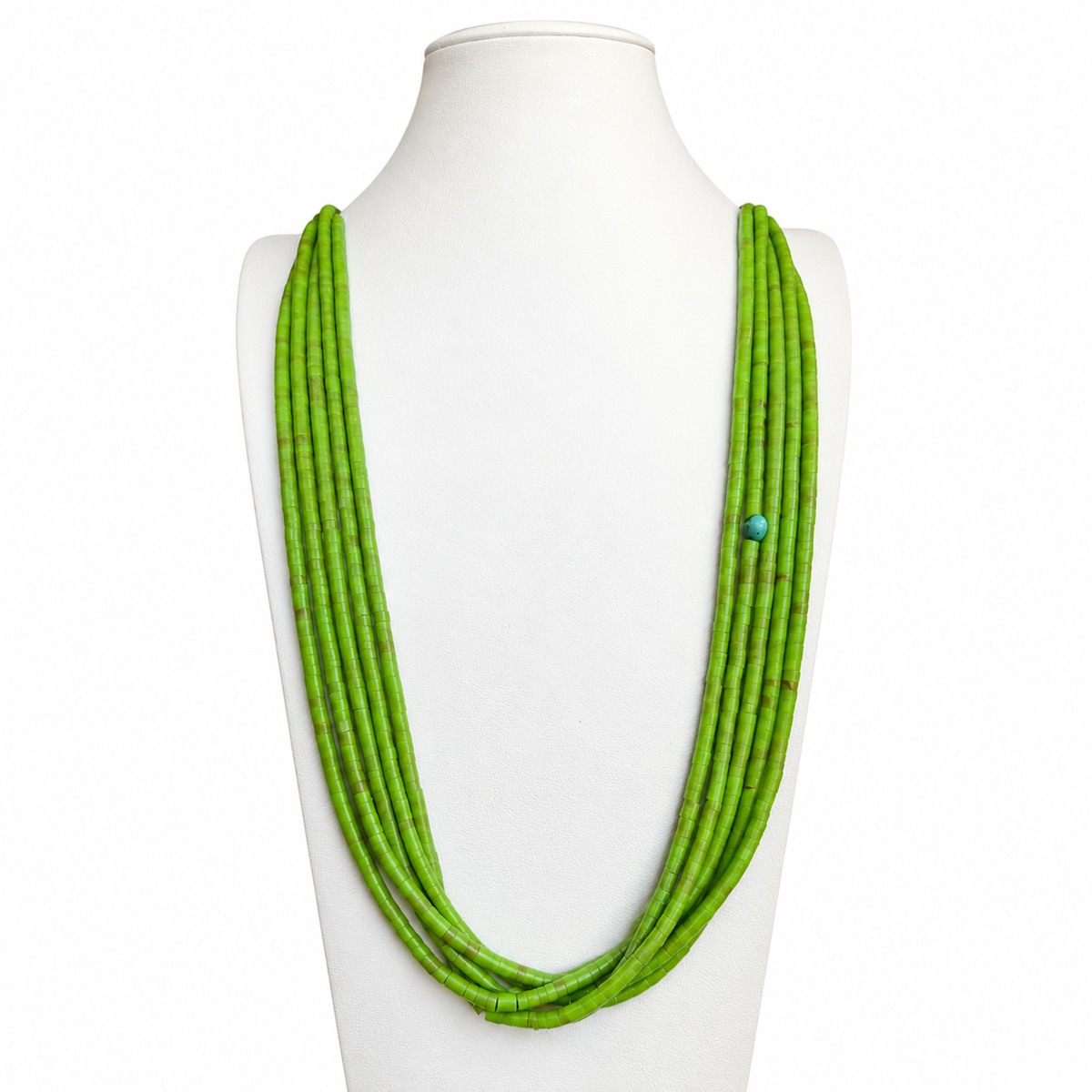 Gaspeite Five Strand Necklace Santo Domingo