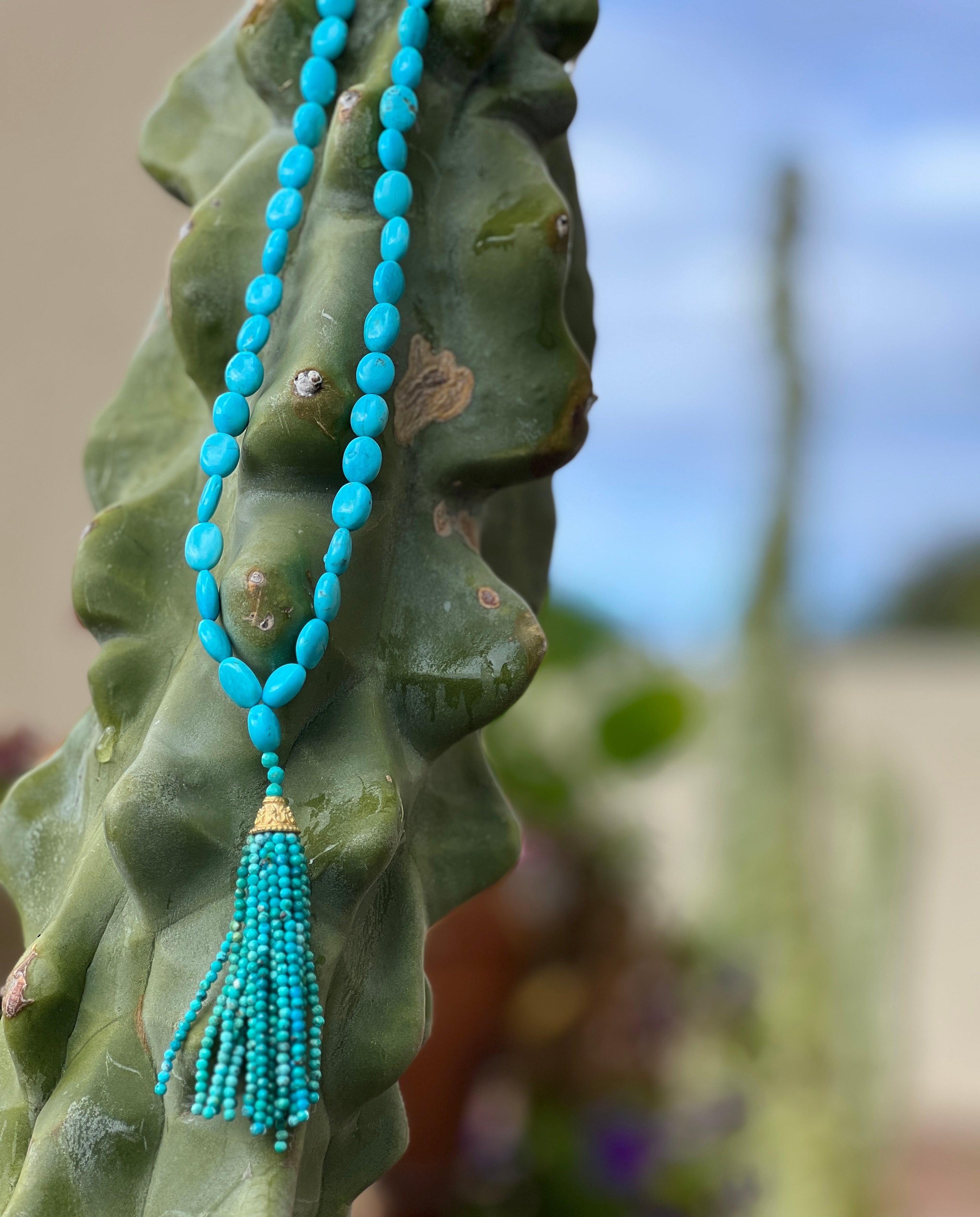 Semi Precious Sleeping Beauty Turquoise Mala ONLY ONE AVAILABLE