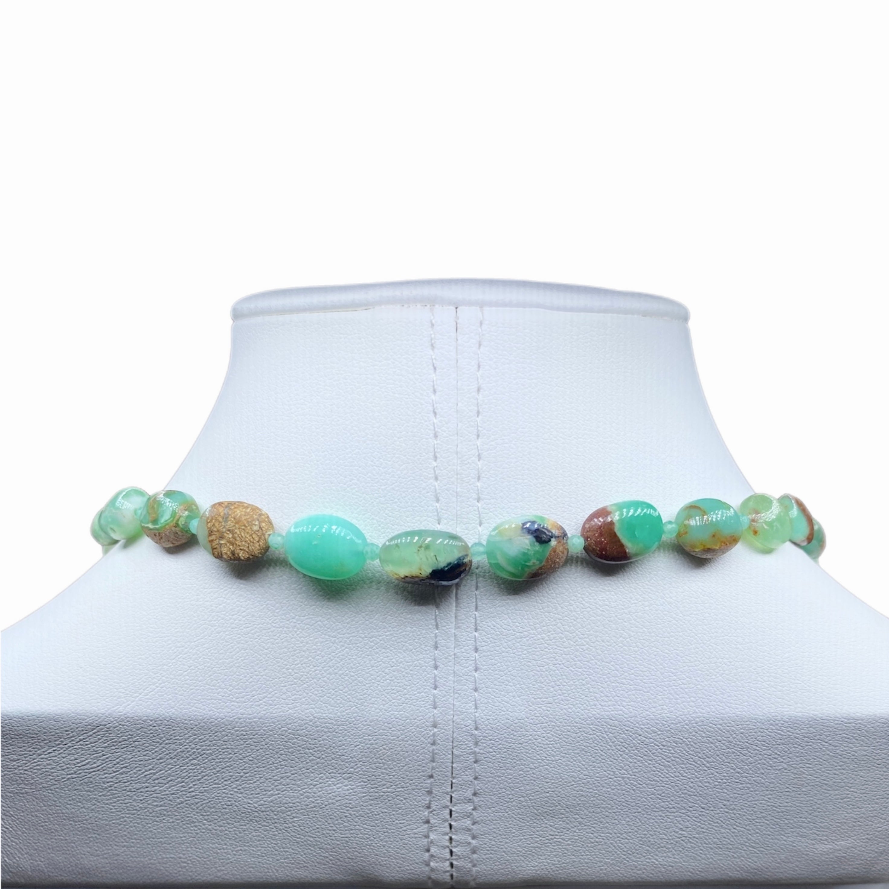 African Opal Mala Necklace