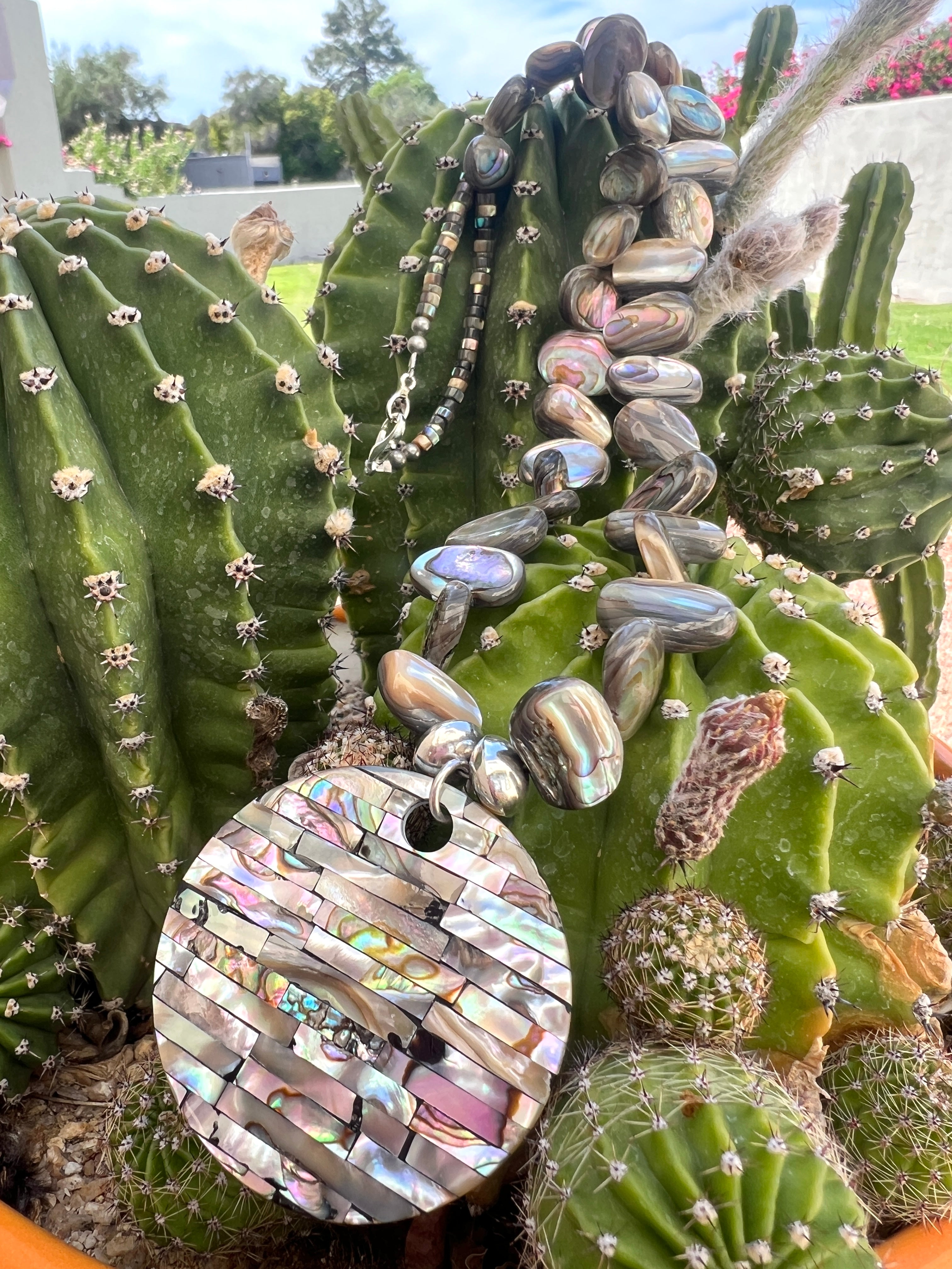 Abalone Shell Pendant and Necklace Santo Domingo