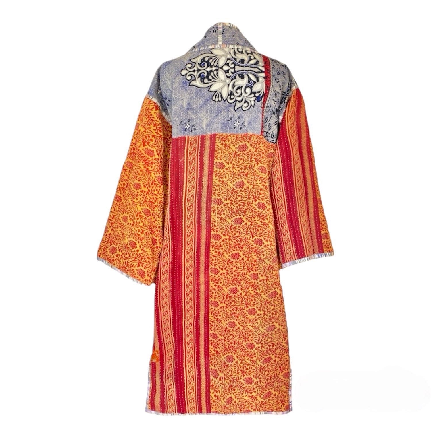 Maryam Cotton Vintage Quilted Kantha Coat ONE OF KIND