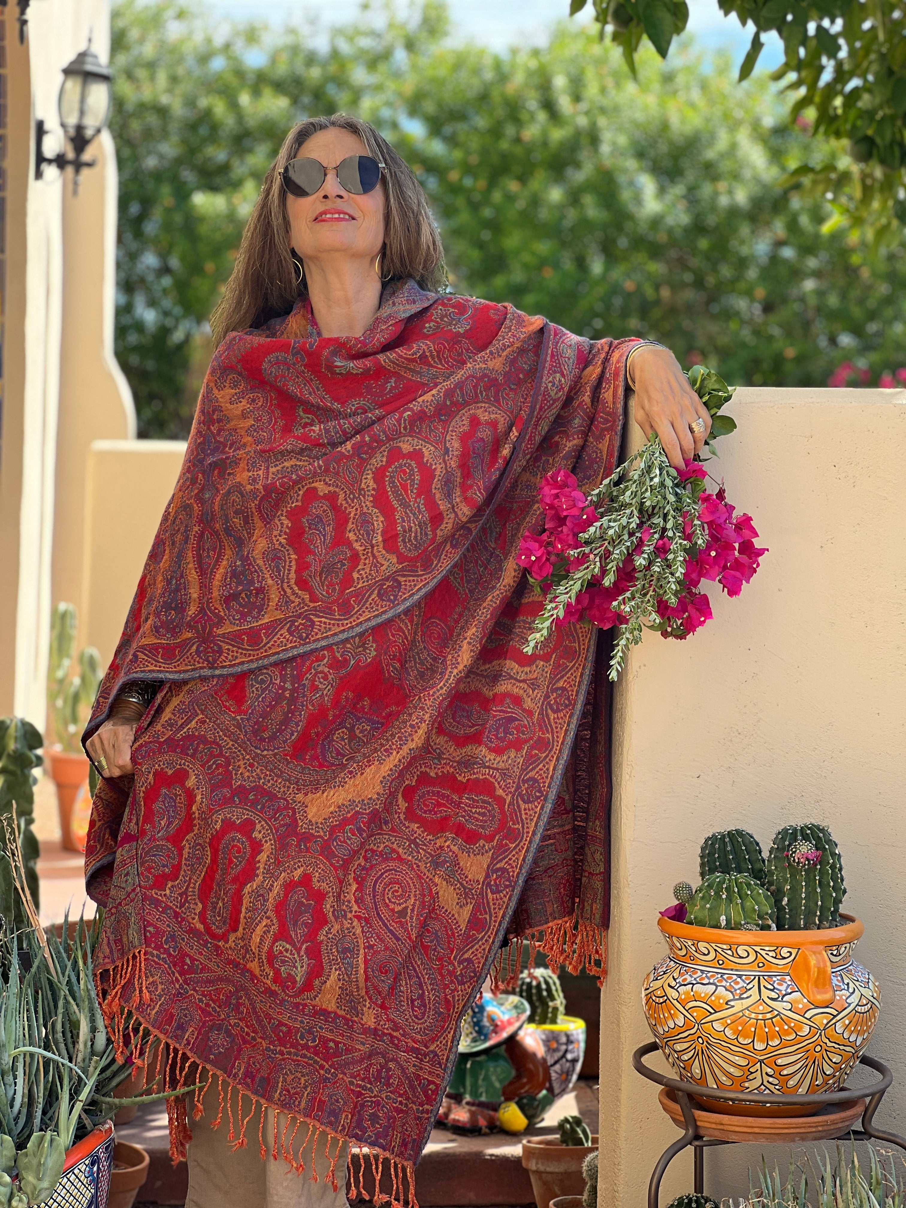 Celesia Boiled Wool Poncho