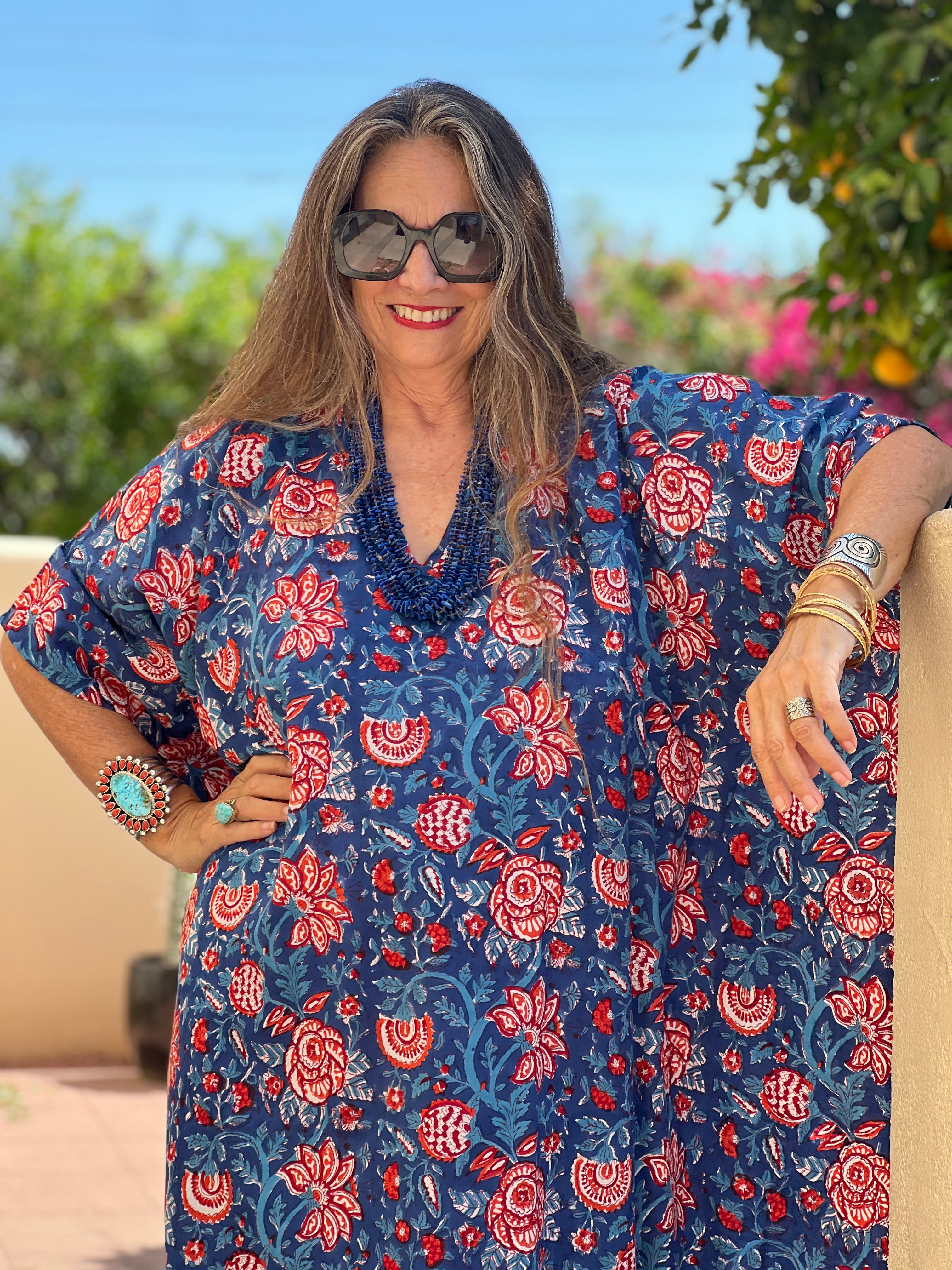 Bengaluru Blue Pax Relax Kaftan Dress
