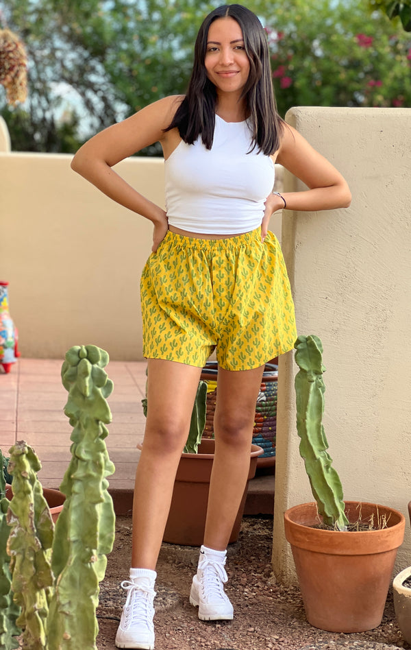 Marigold Prickly Pax Cactus Boxer Shorts