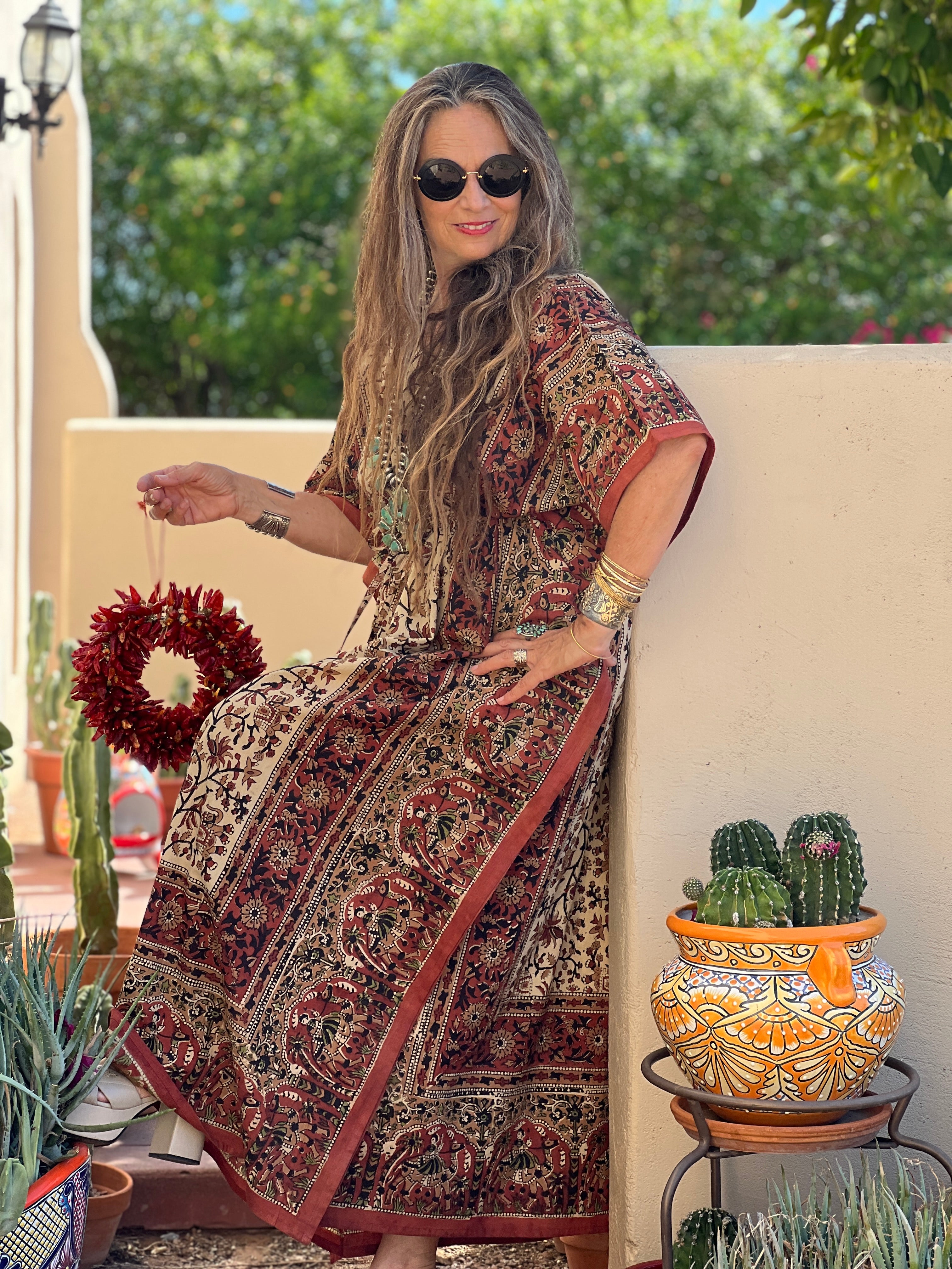 Caramello Camello Maxi Kaftan Dress