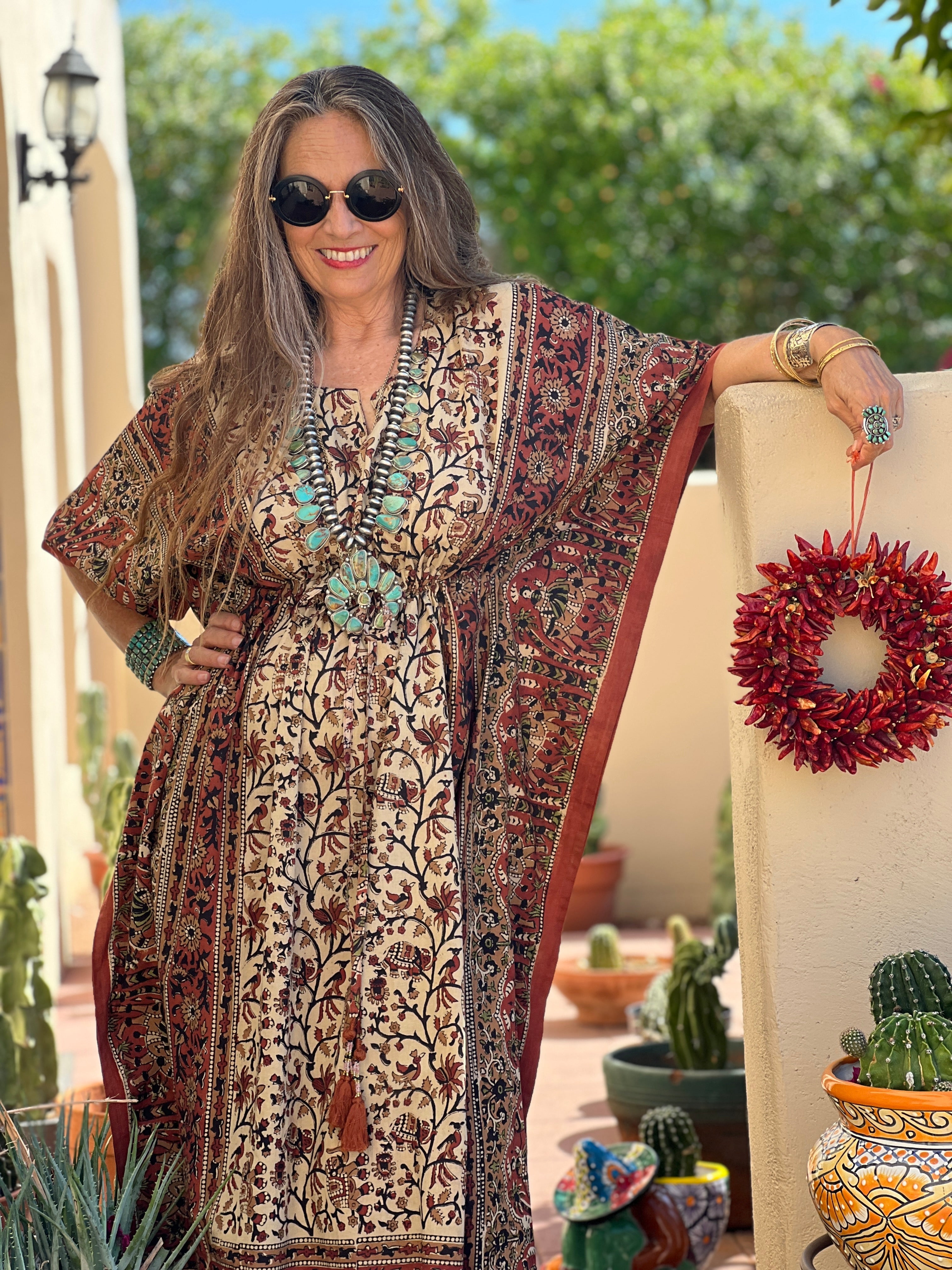 Caramello Camello Maxi Kaftan Dress