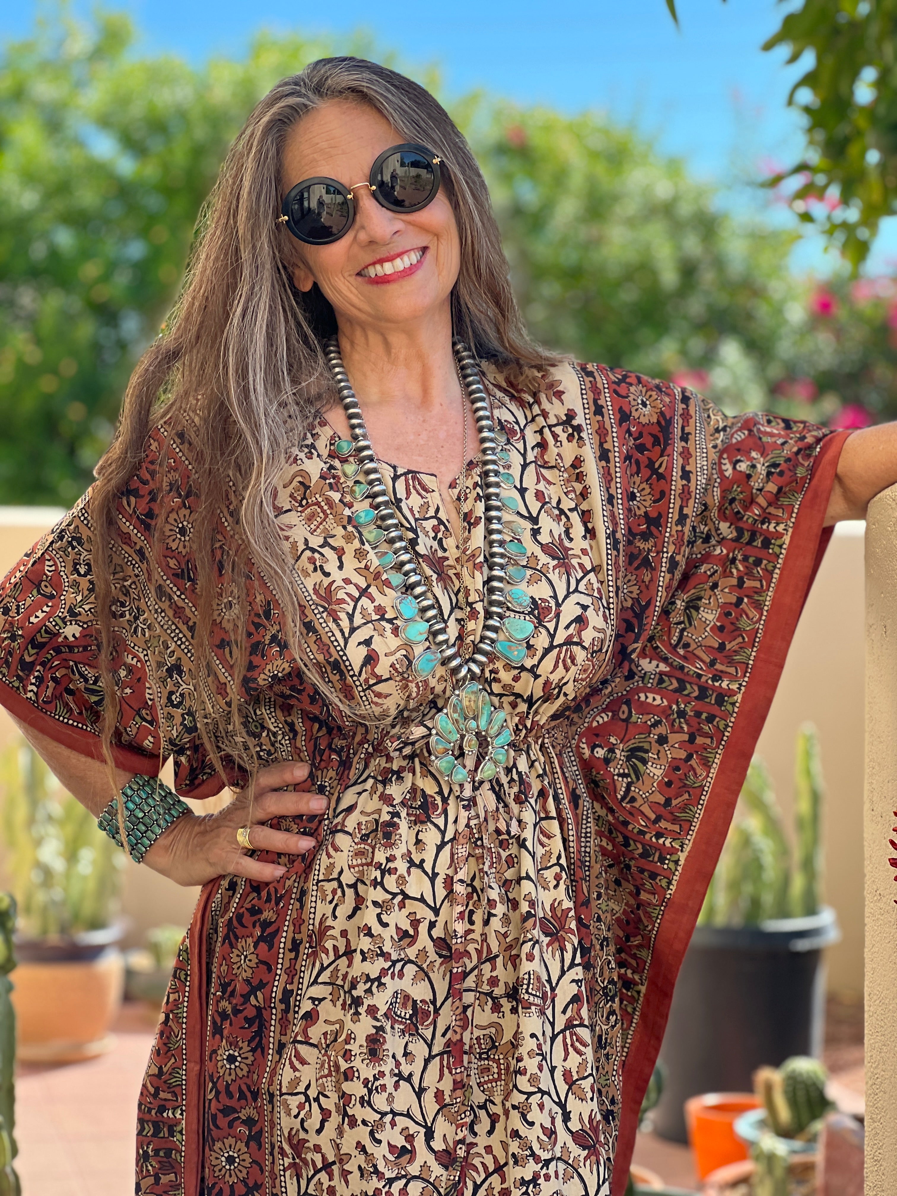 Caramello Camello Maxi Kaftan Dress