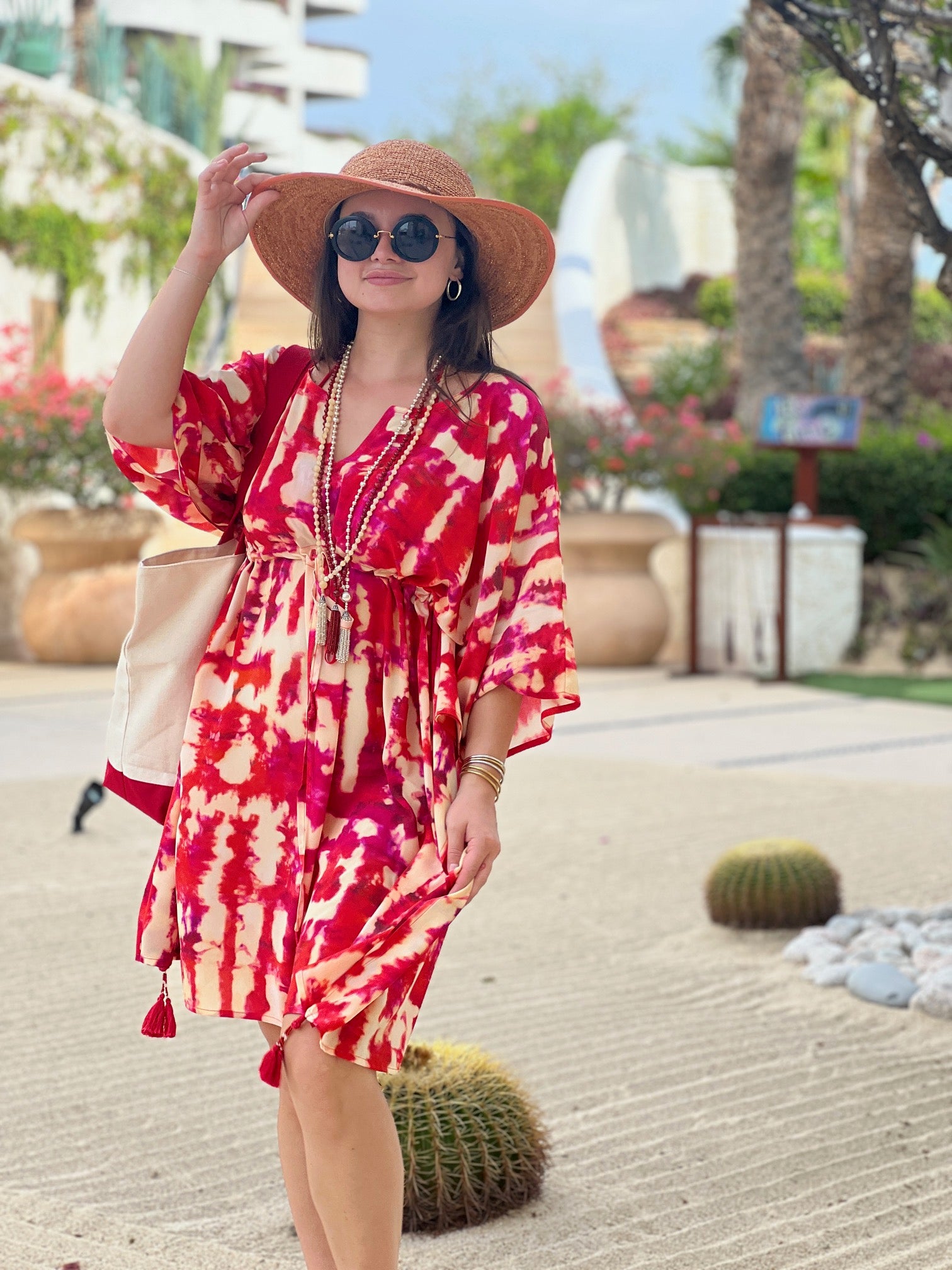 Amalfi Italian Silk Midi Kaftan Dress