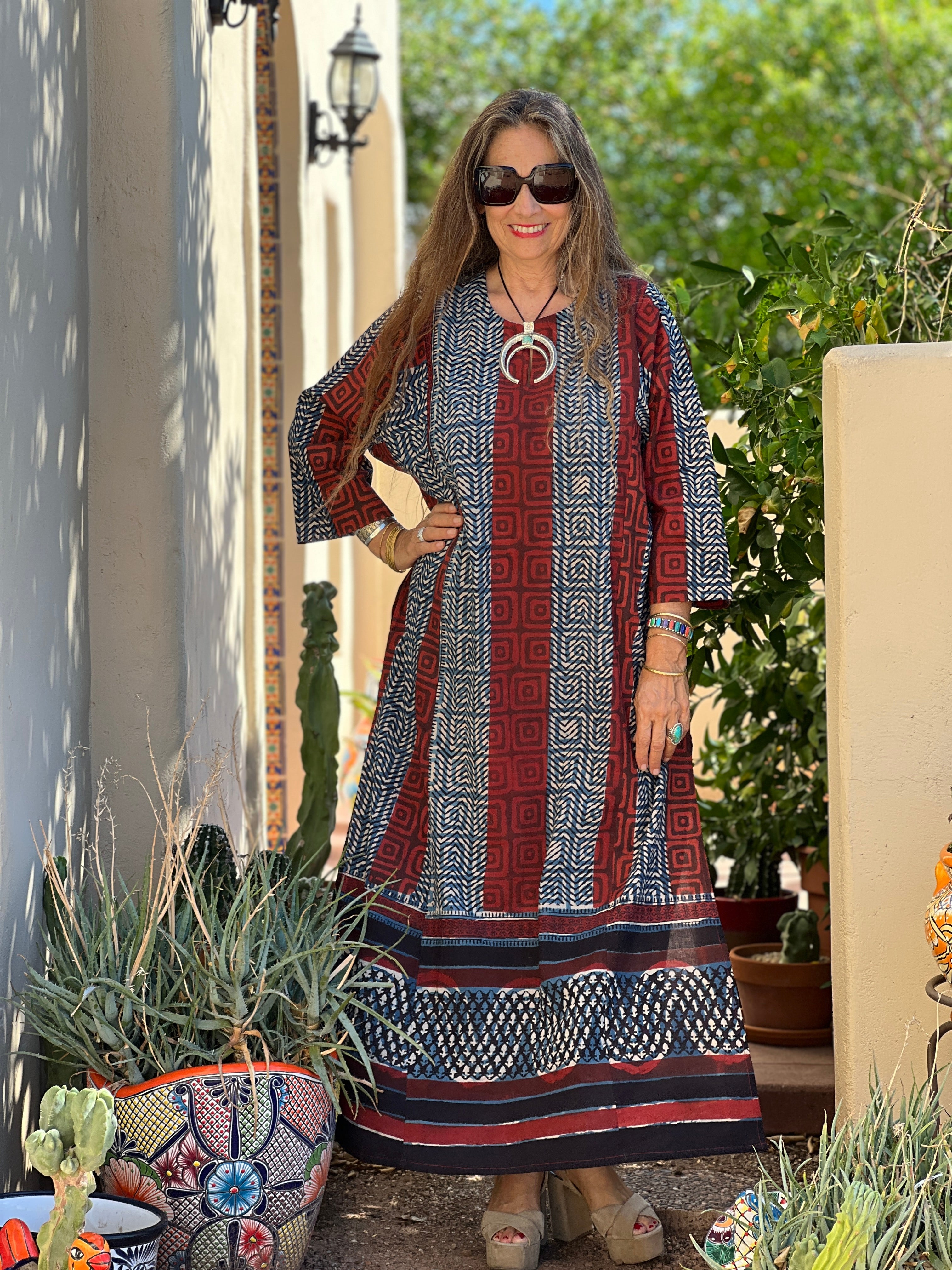 Masala Chai Long Tunic Dress Natural Dyes