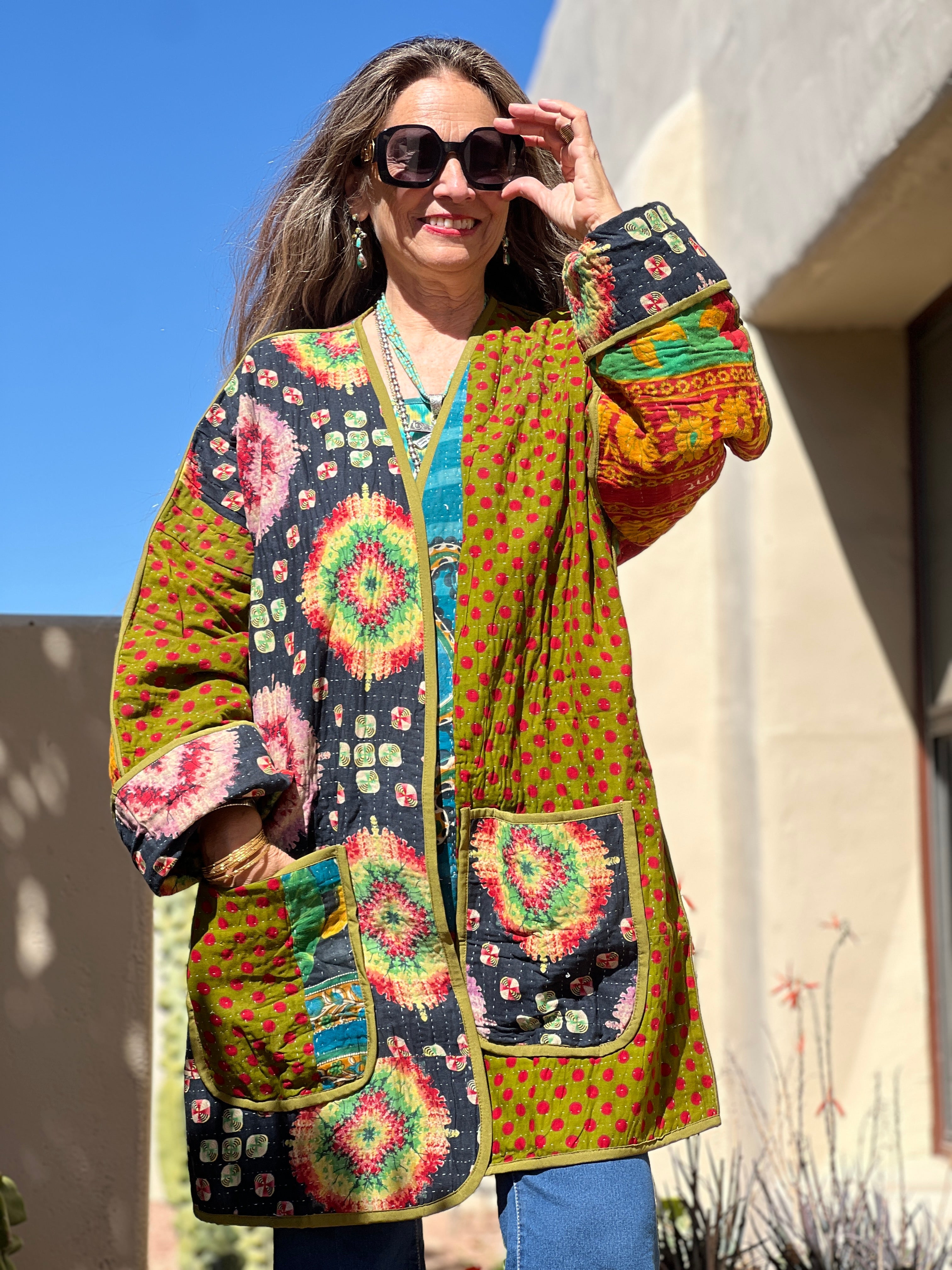 Durgapur Kantha Coat One of a Kind