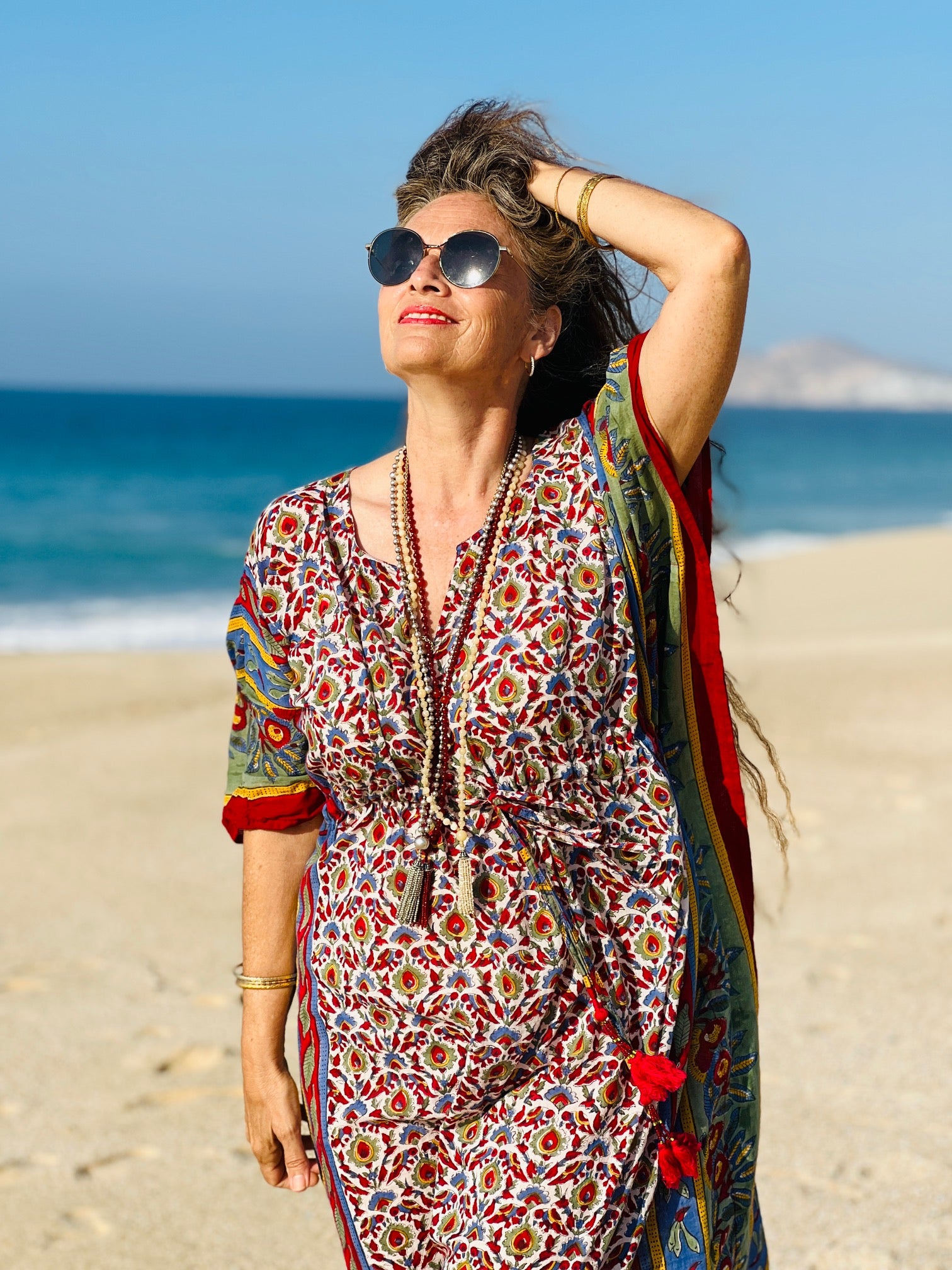 Paradise Maxi Cotton Kaftan Dress