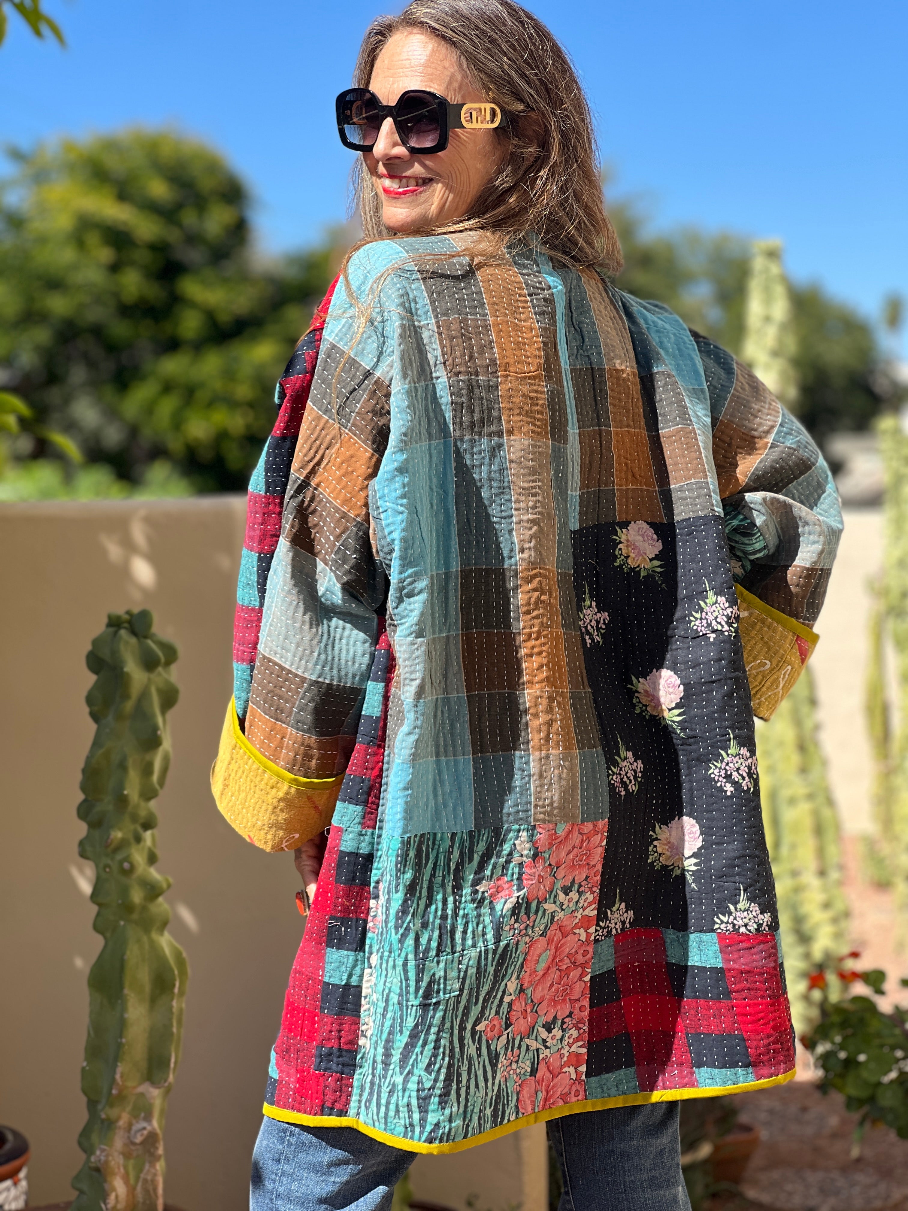 Siliguri Kantha Coat One of a Kind