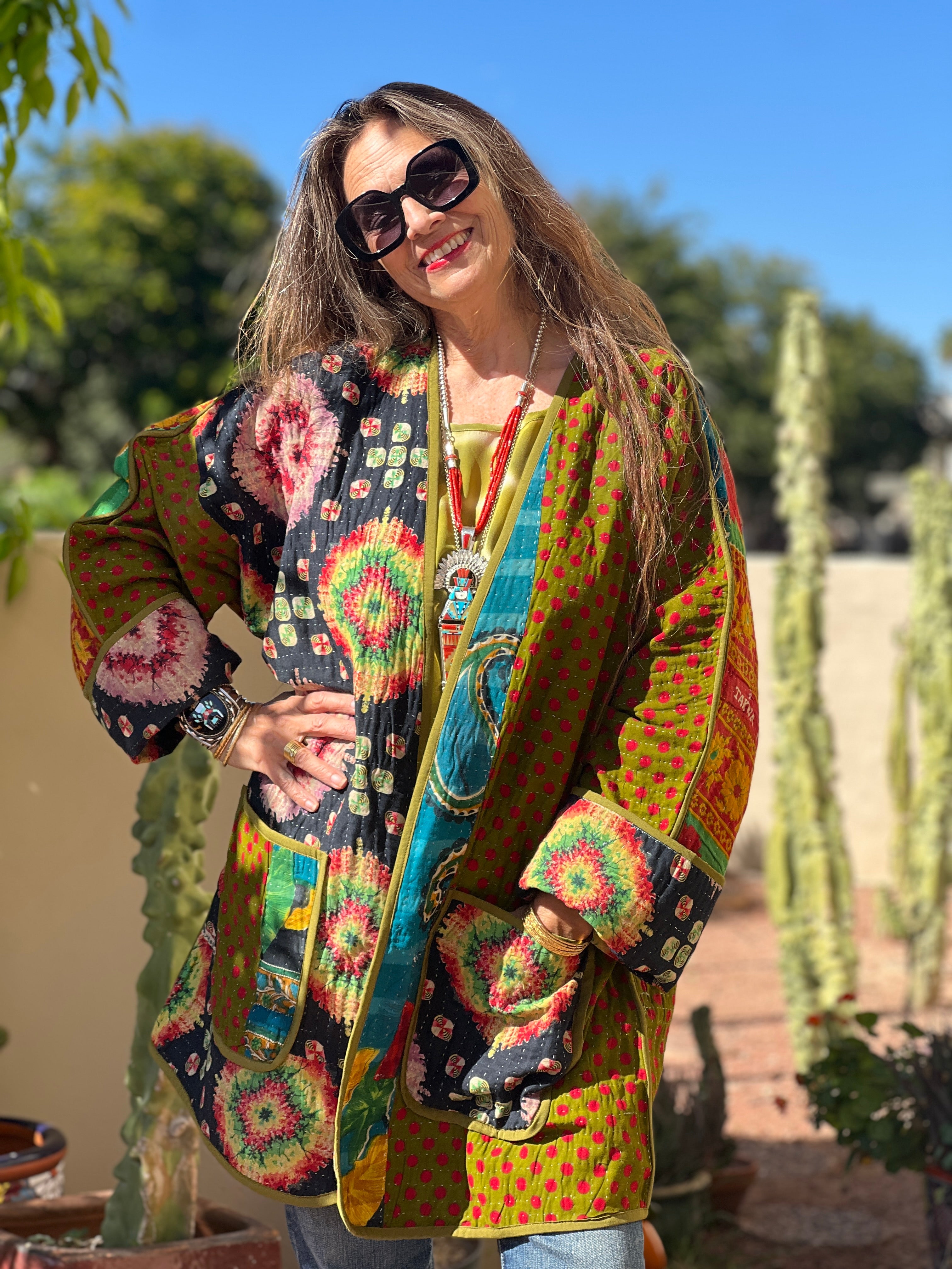 Durgapur Kantha Coat One of a Kind