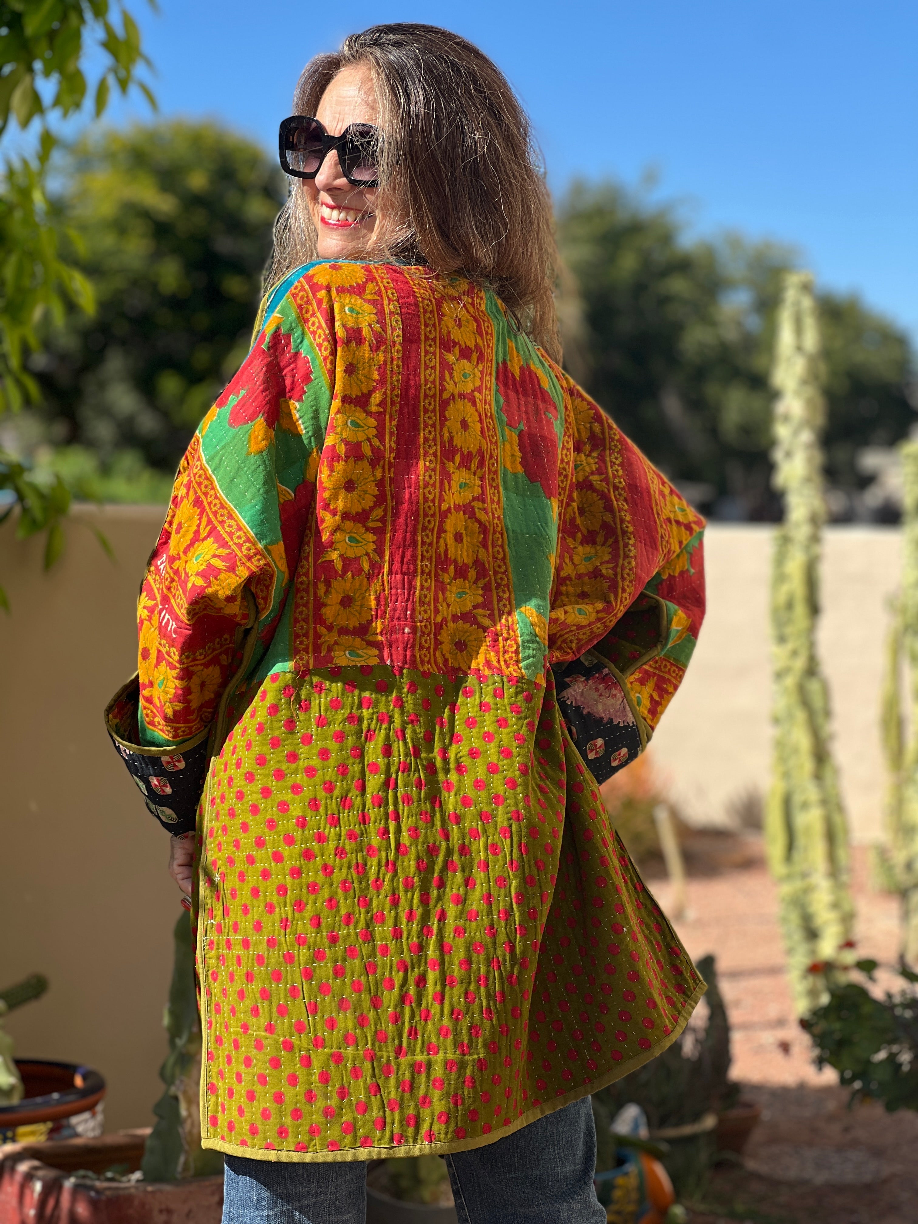Durgapur Kantha Coat One of a Kind