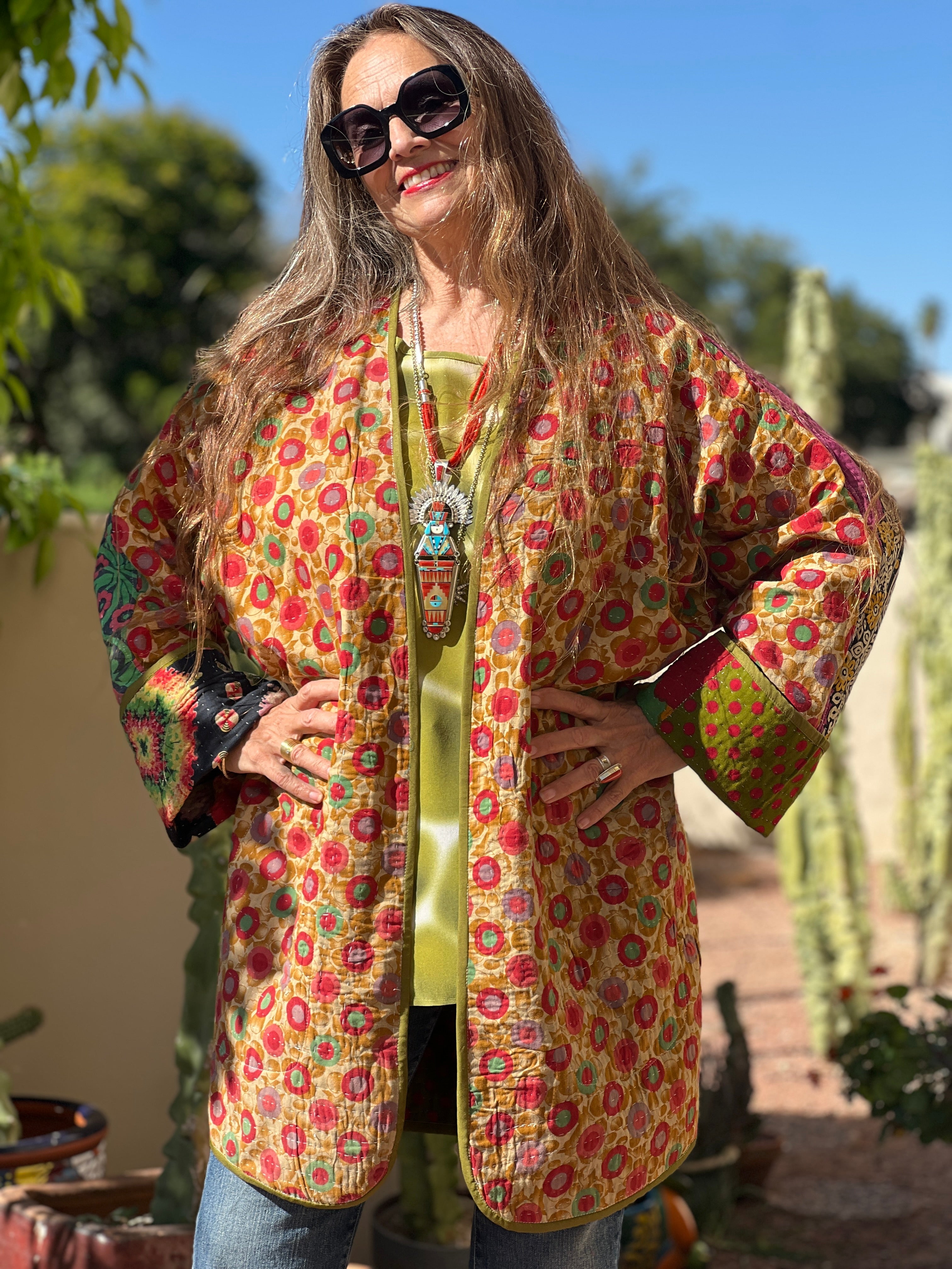 Durgapur Kantha Coat One of a Kind