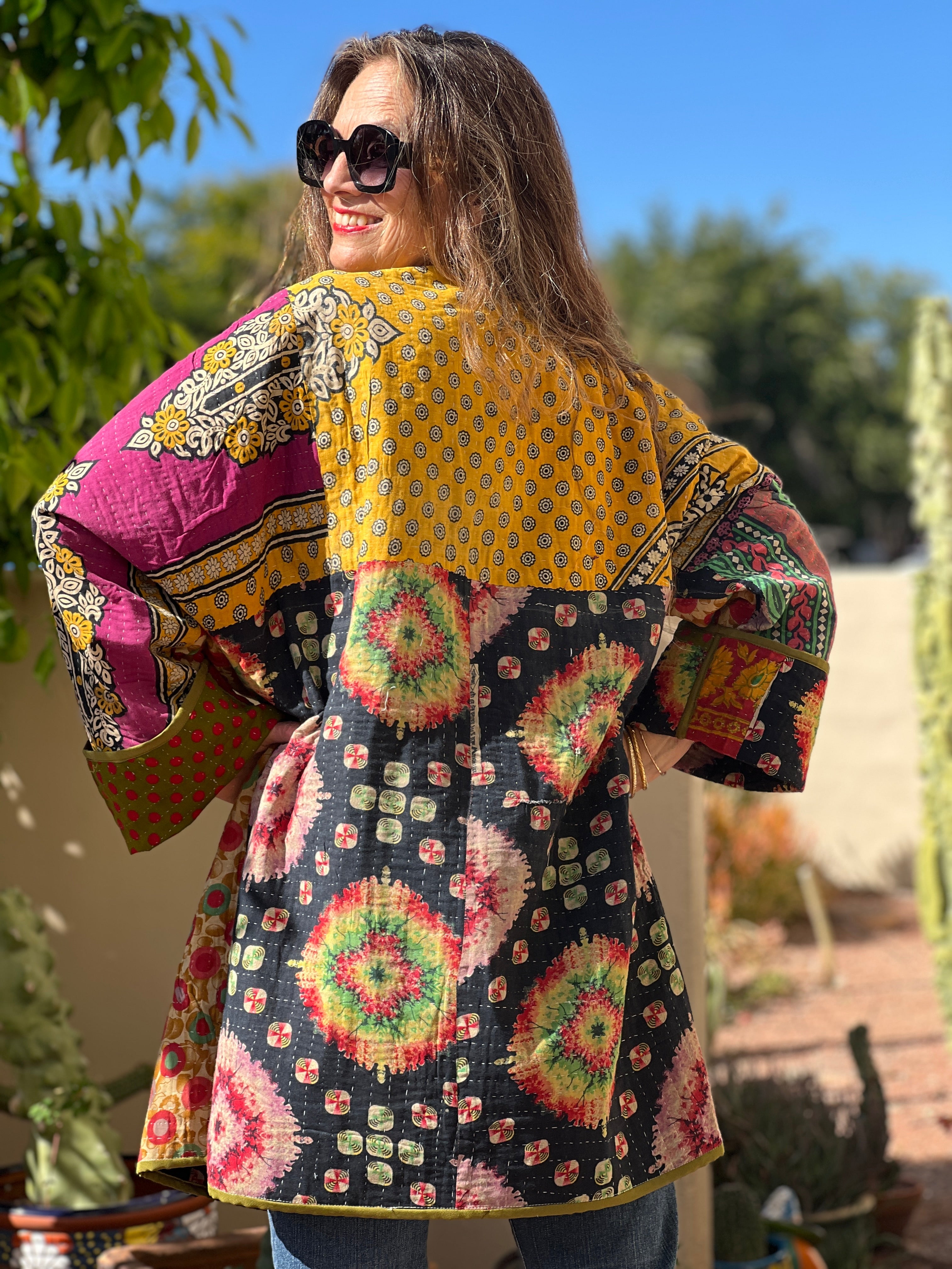 Durgapur Kantha Coat One of a Kind