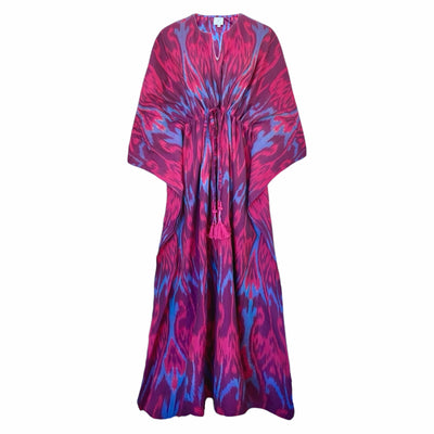 Ventimiglia Ikat Maxi Kaftan Dress Hand Woven