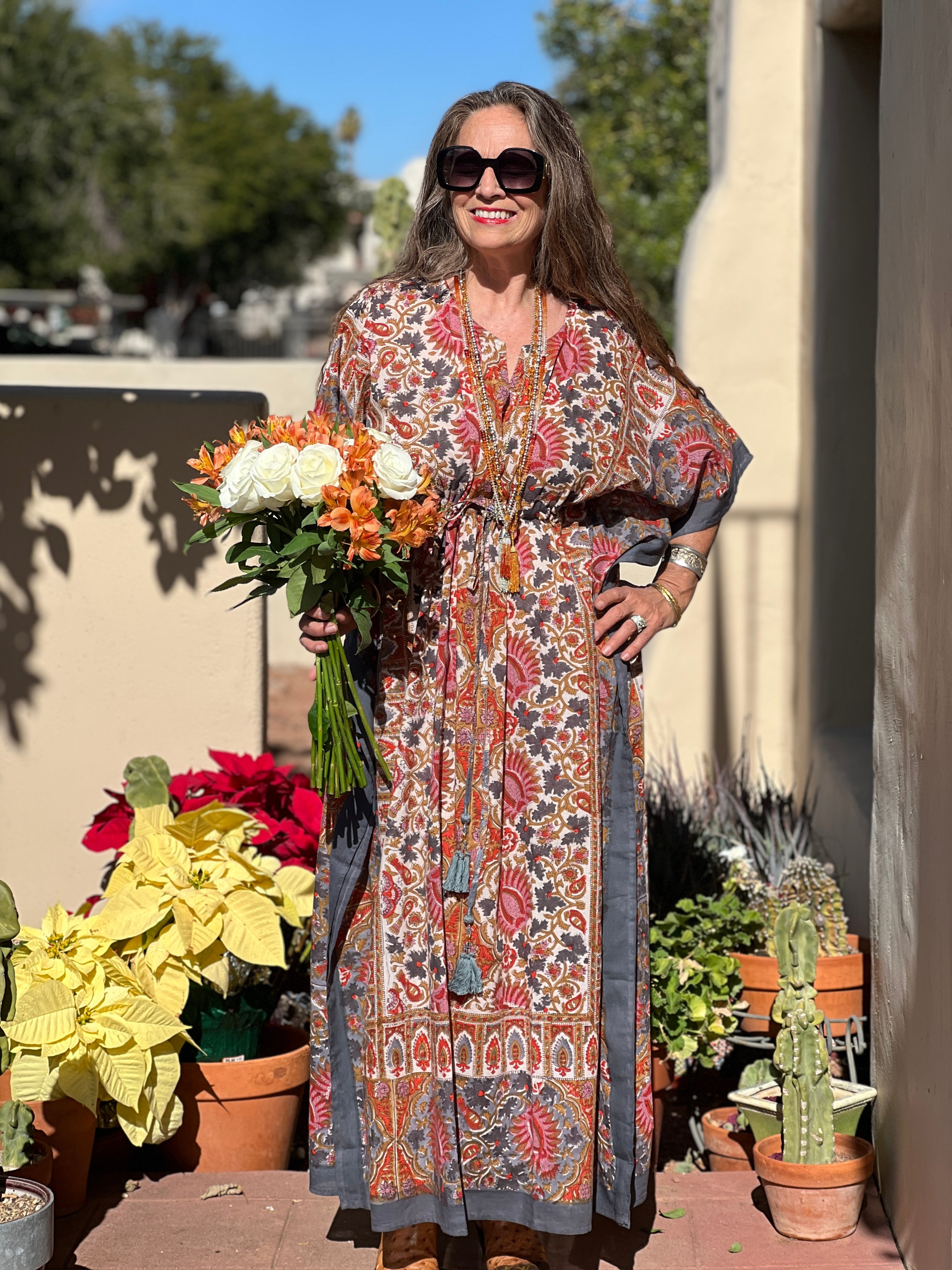 Paloma Paisley Maxi Kaftan Dress