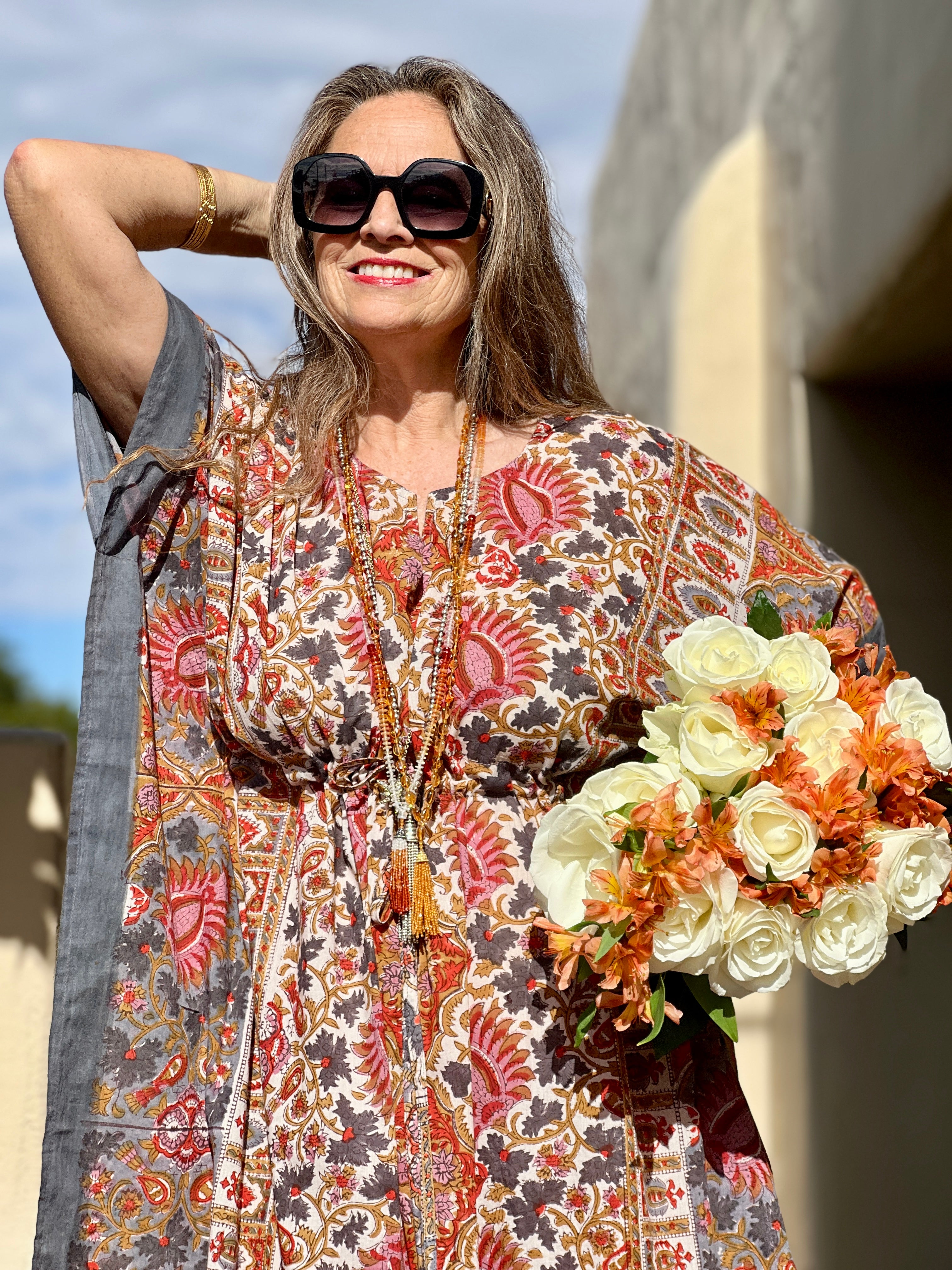 Paloma Paisley Maxi Kaftan Dress