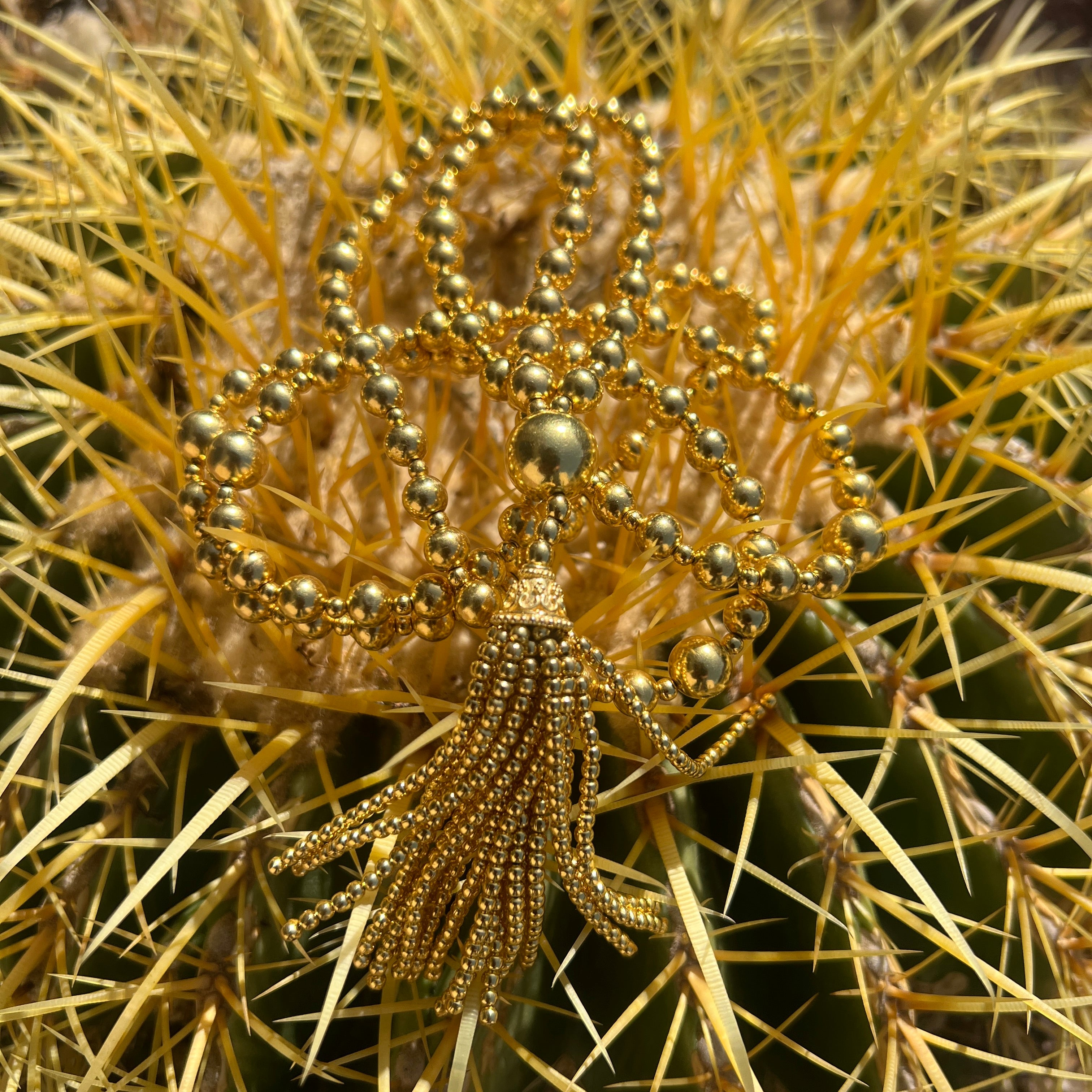 18K Gold Plated Silver Mala Necklace