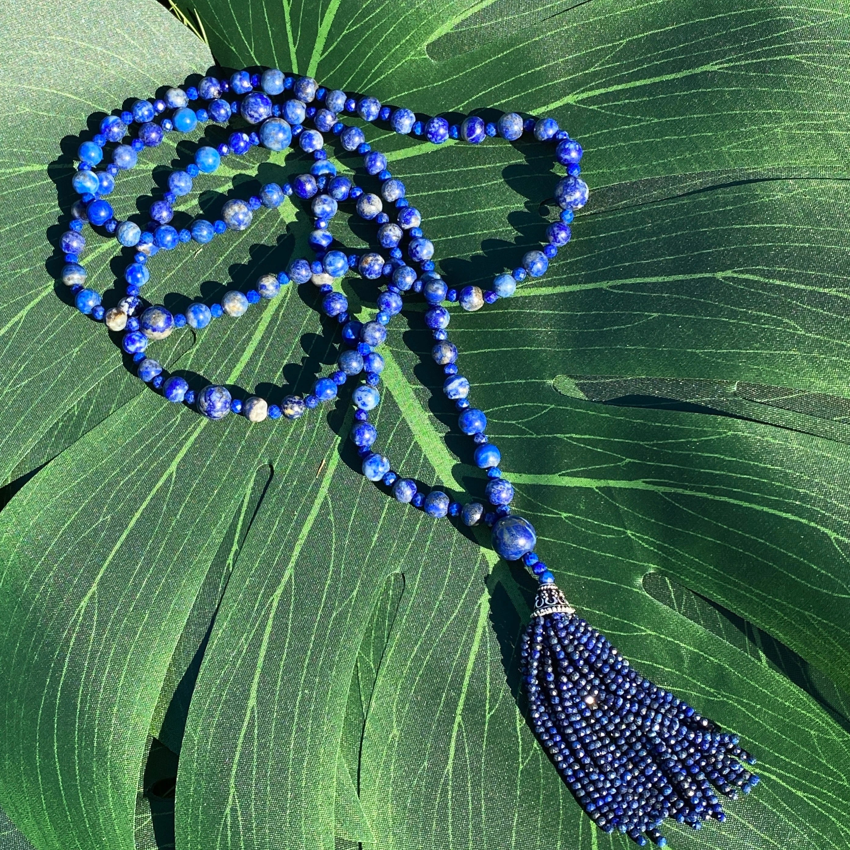 Semi Precious Lapis Lazuli Mala