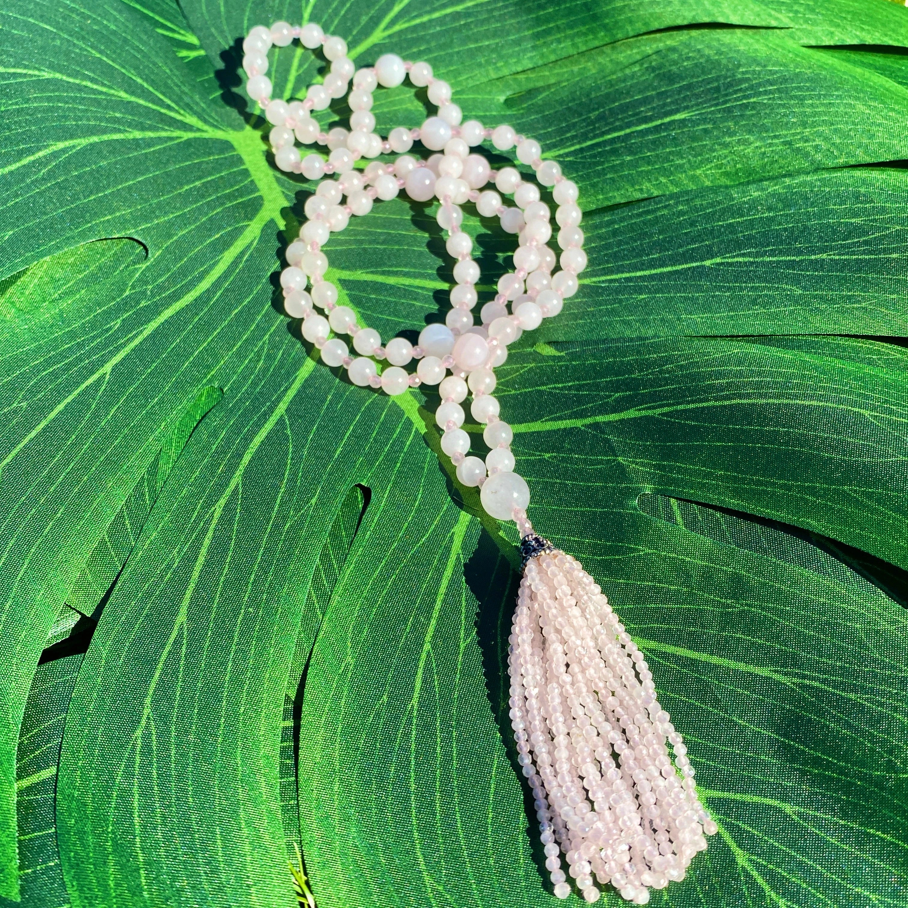 Semi Precious Rose Quartz Mala