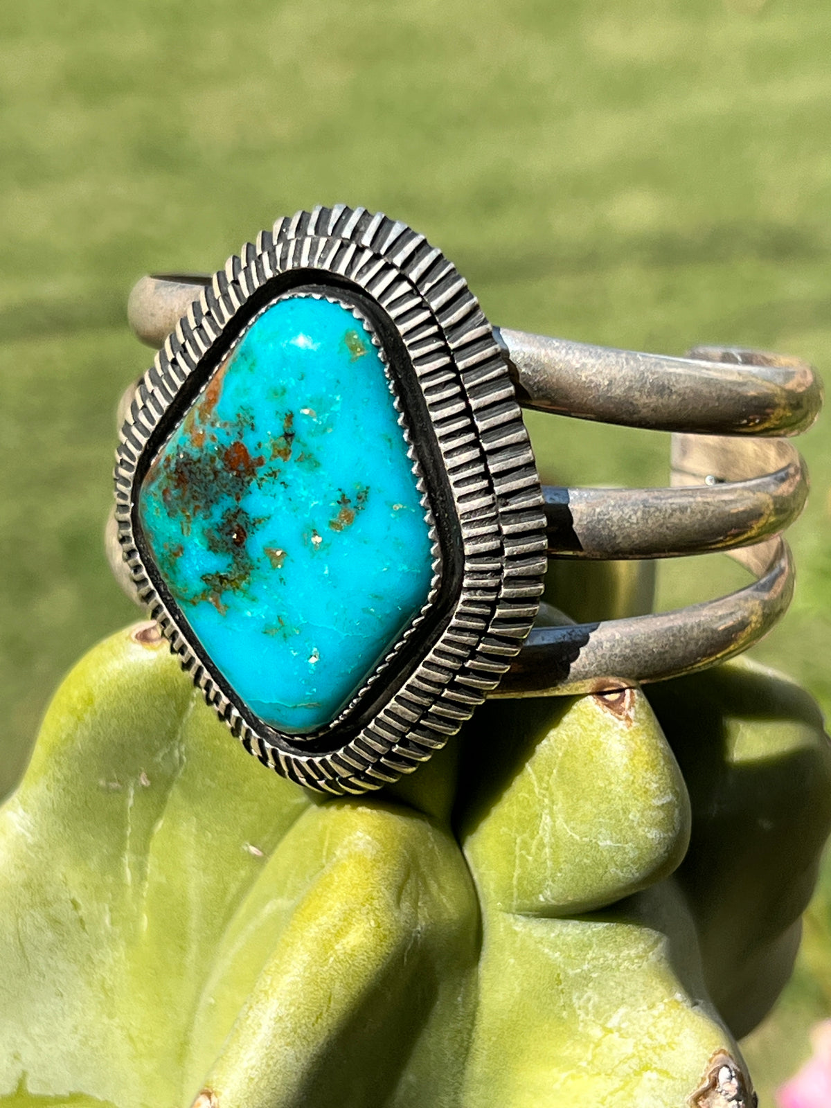 Vintage Royston Turquoise and Silver Bracelet Navajo