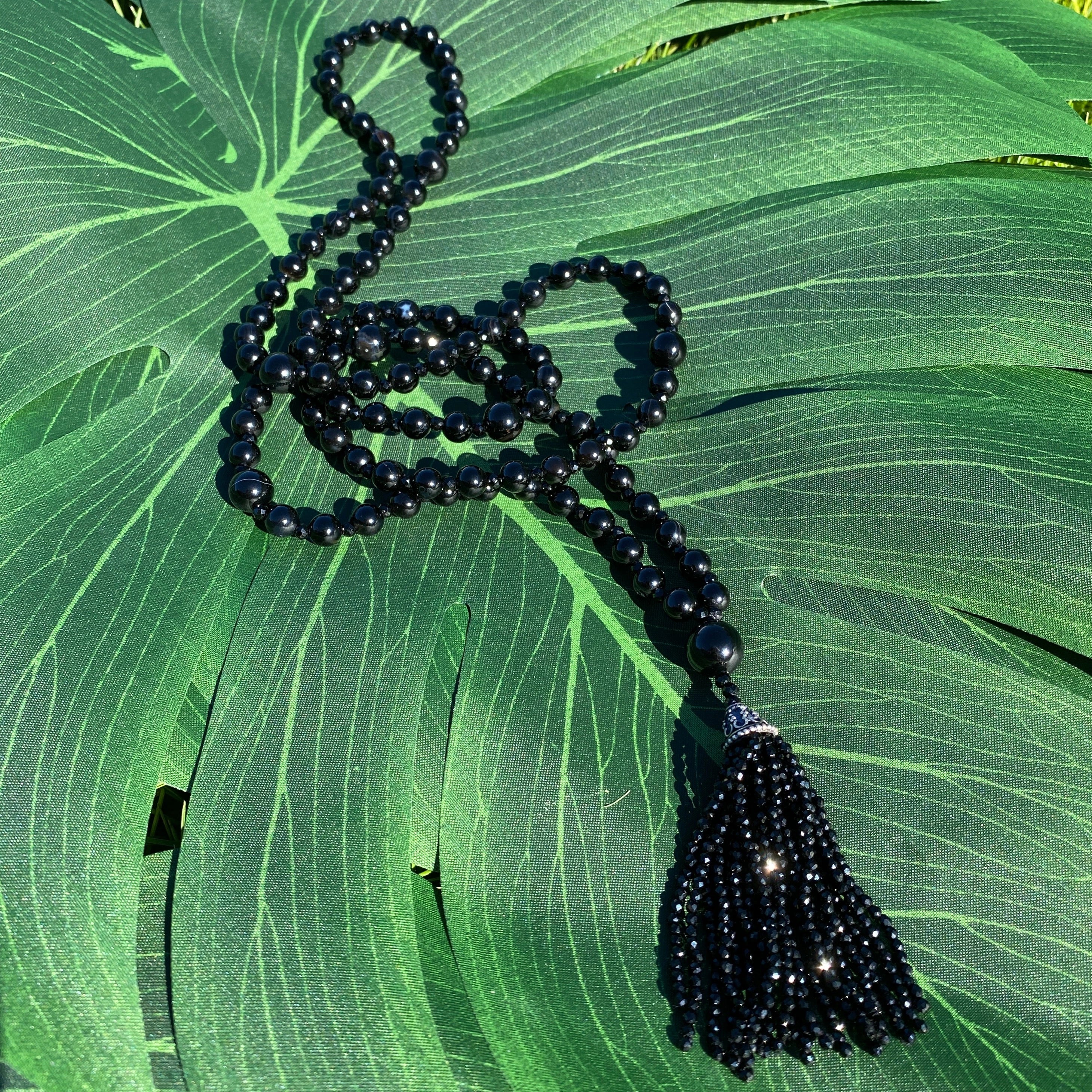 Semi Precious Black Onyx Mala