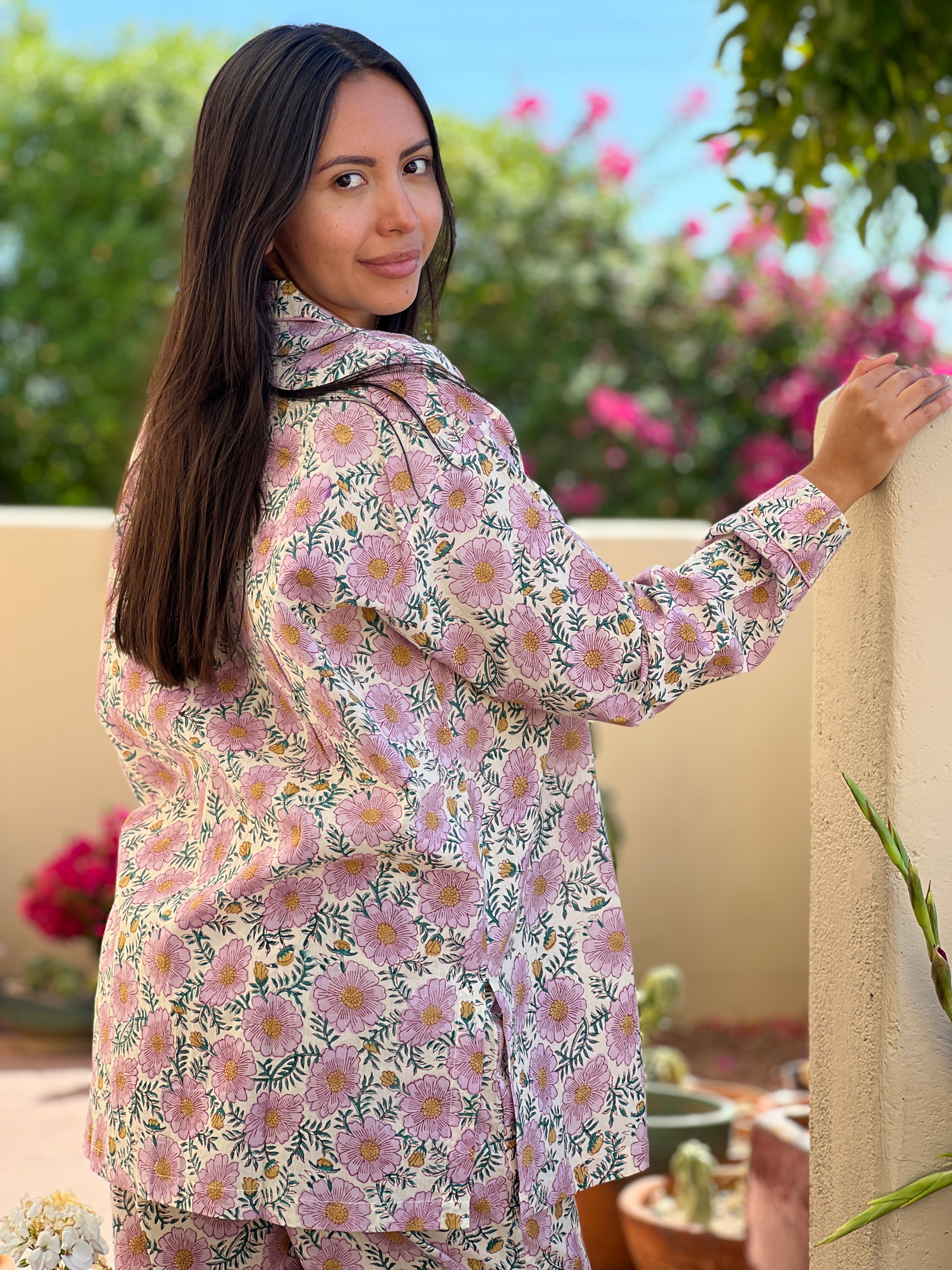 Meravigliosa Mauve Floral Long Sleeve Pajamas